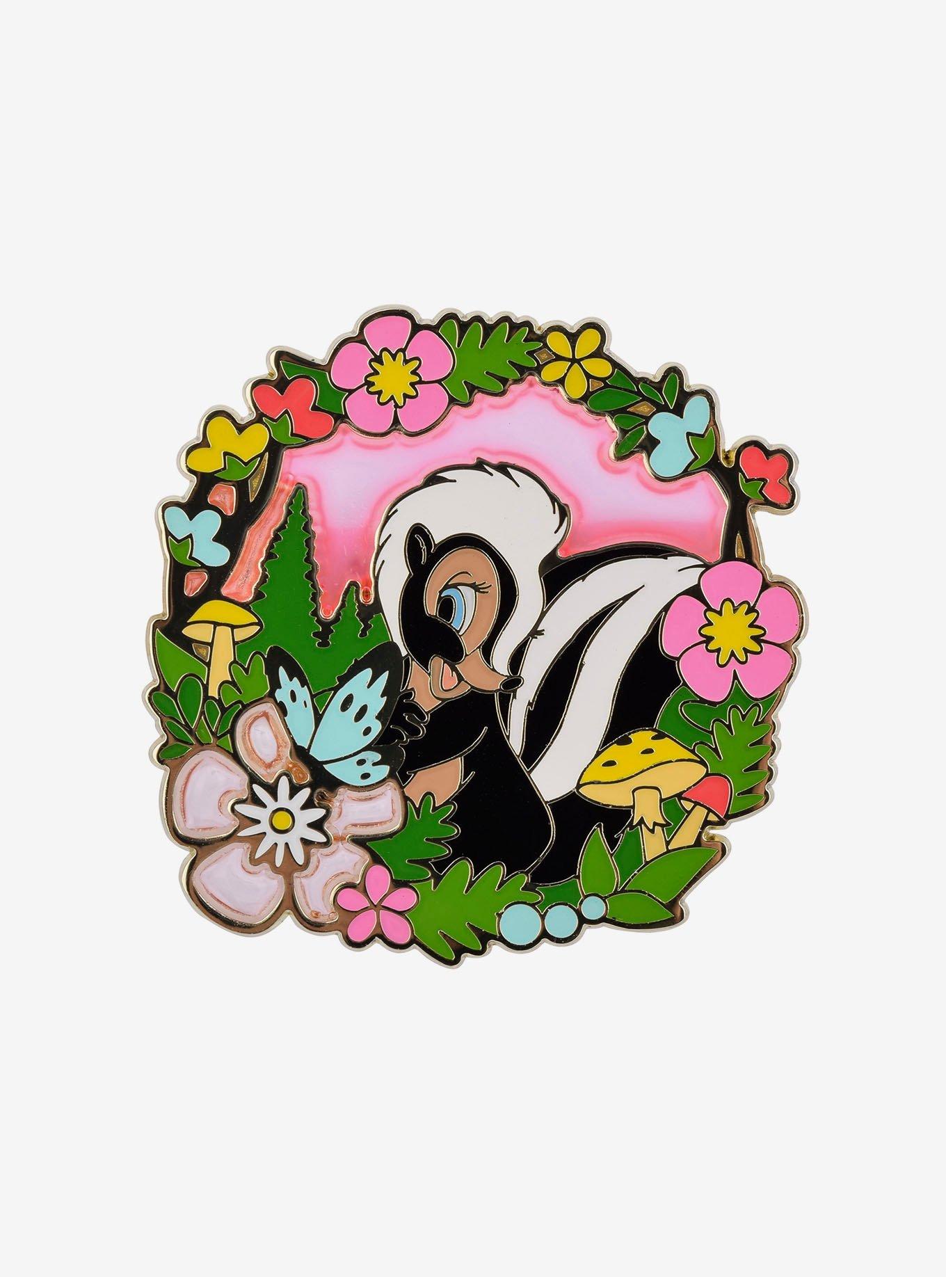 Disney Bambi Flower Floral Frame Portrait Enamel Pin - BoxLunch Exclusive, , hi-res
