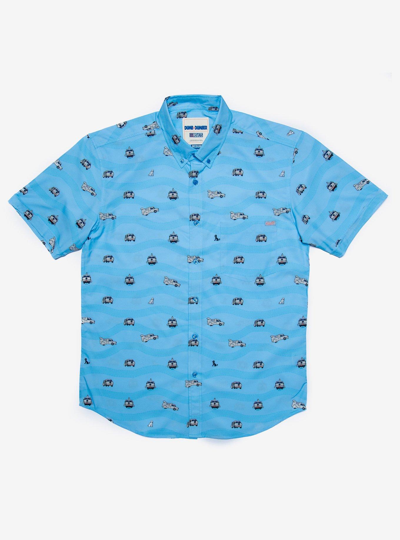 RSVLTS Dumb and Dumber Mutt Cutts Woven Button-Up, BLUE, hi-res