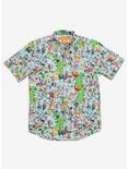 RSVLTS Nickelodeon 90s Mashup Woven Button-Up, BLUE, hi-res