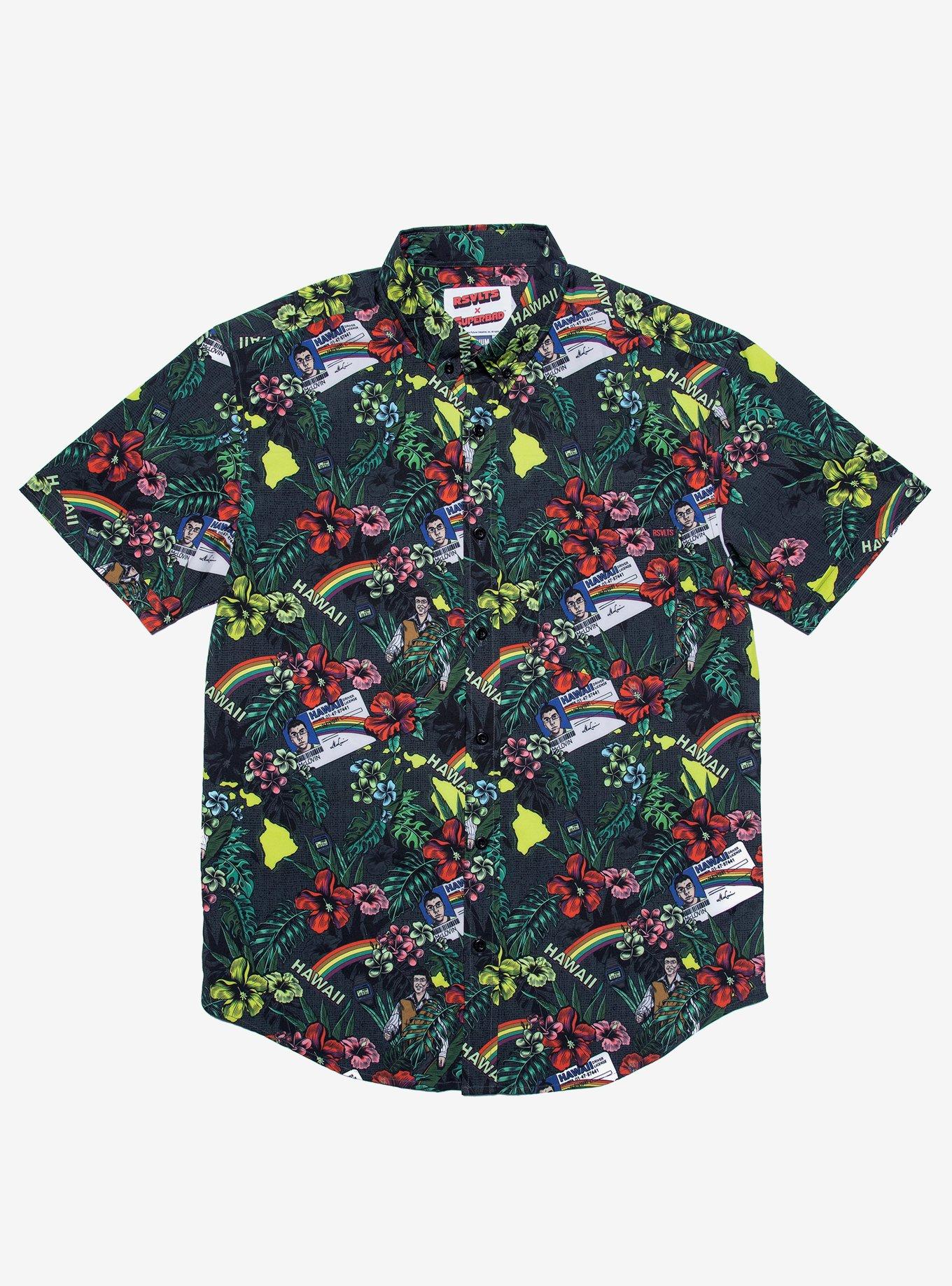RSVLTS Superbad McLovin Woven Button-Up, GREEN, hi-res