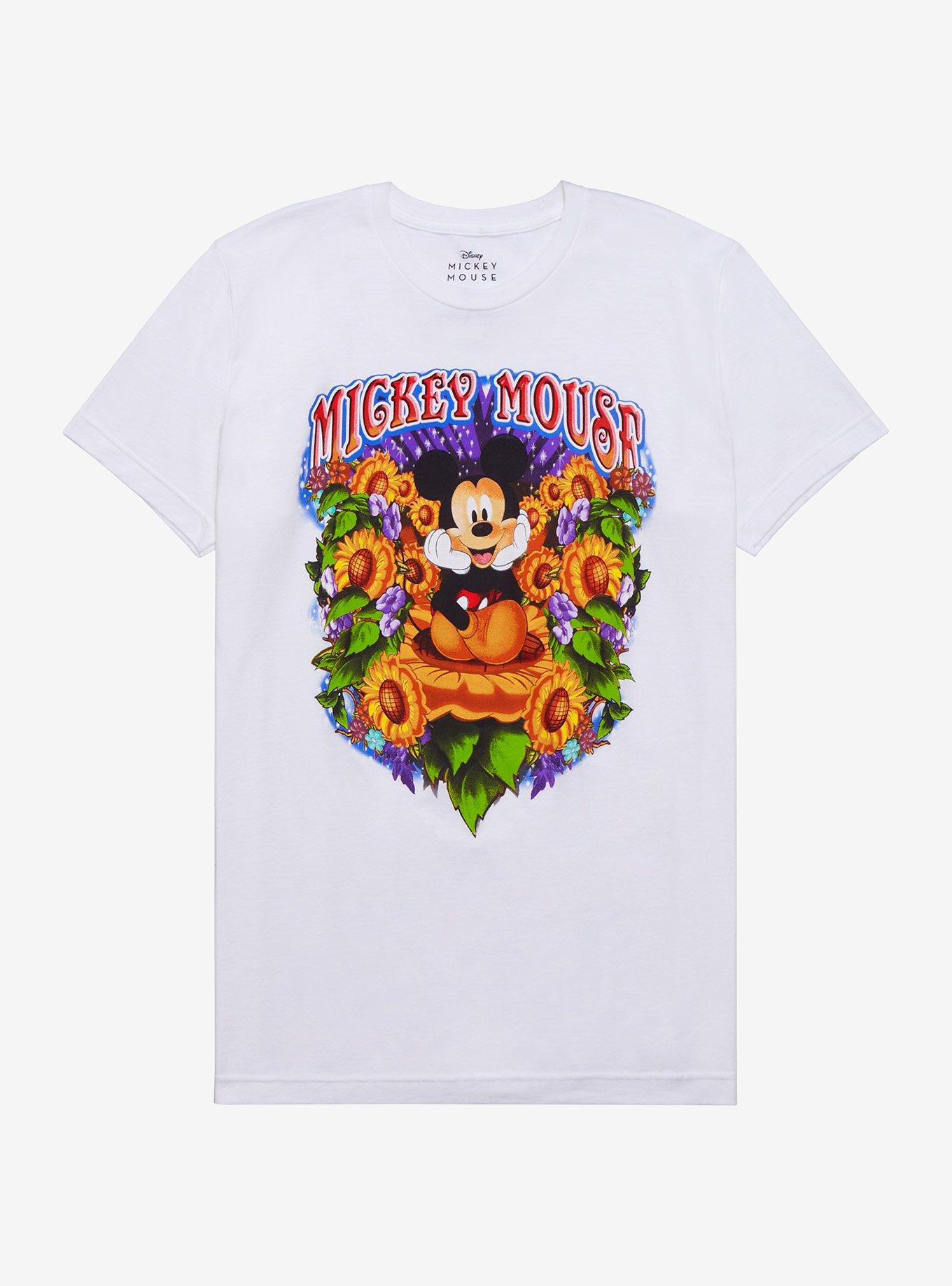 Disney Mickey Mouse Flowers T-Shirt, MULTI, hi-res