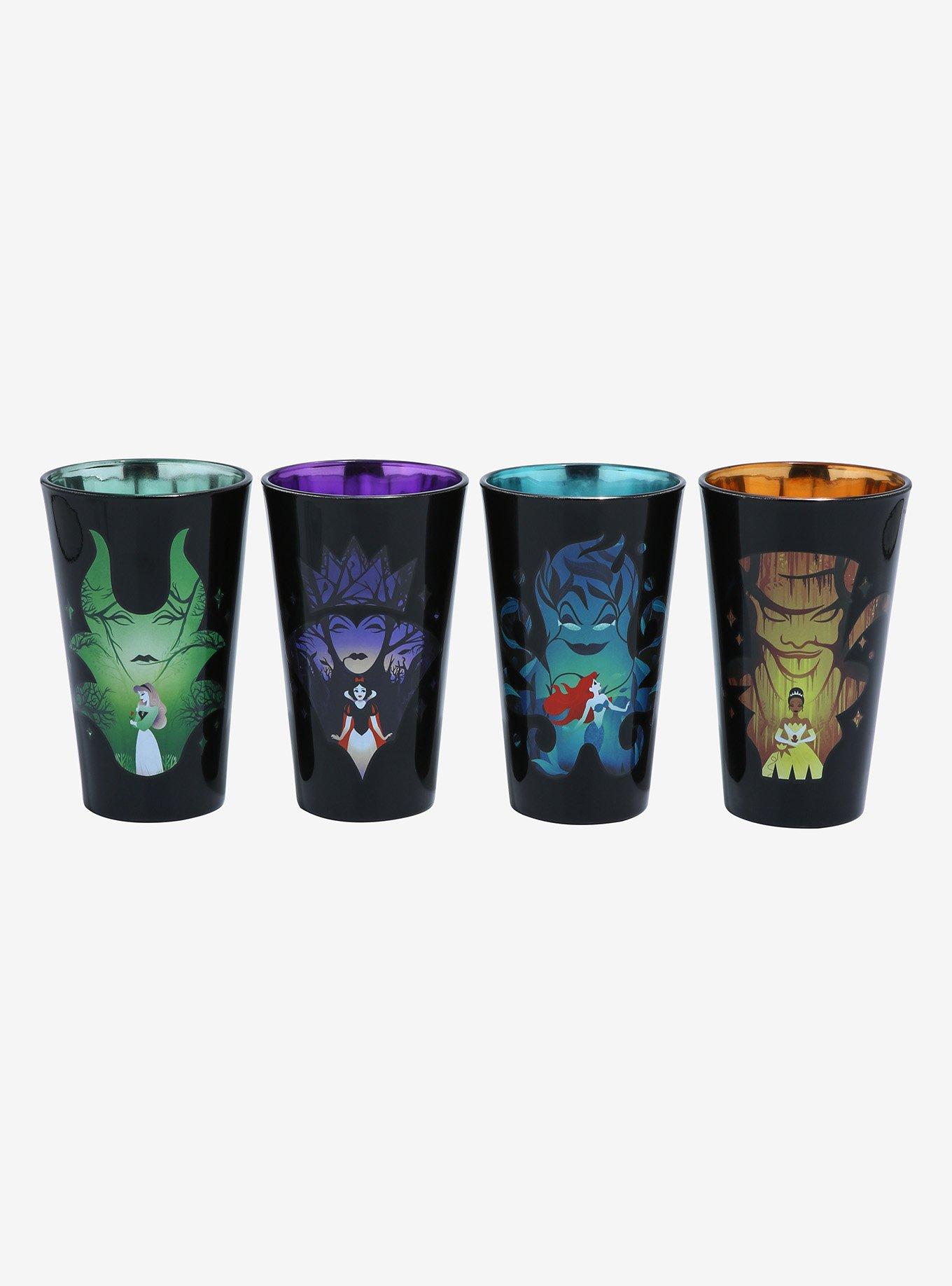 Disney Princesses & Villains Portraits Pint Glass Set - BoxLunch Exclusive, , hi-res