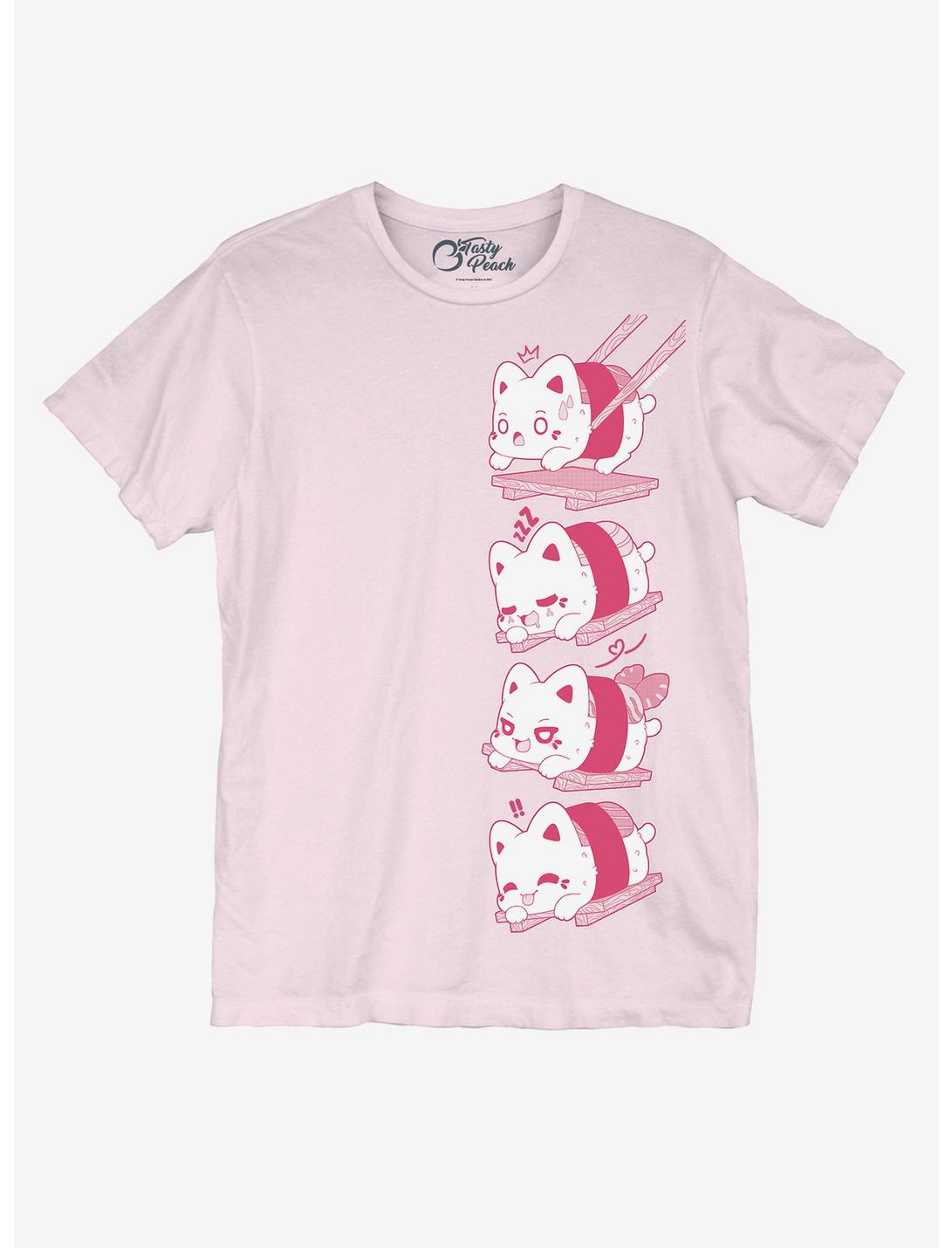 Tasty Peach Sushi Cats Girls T-Shirt, MULTI, hi-res