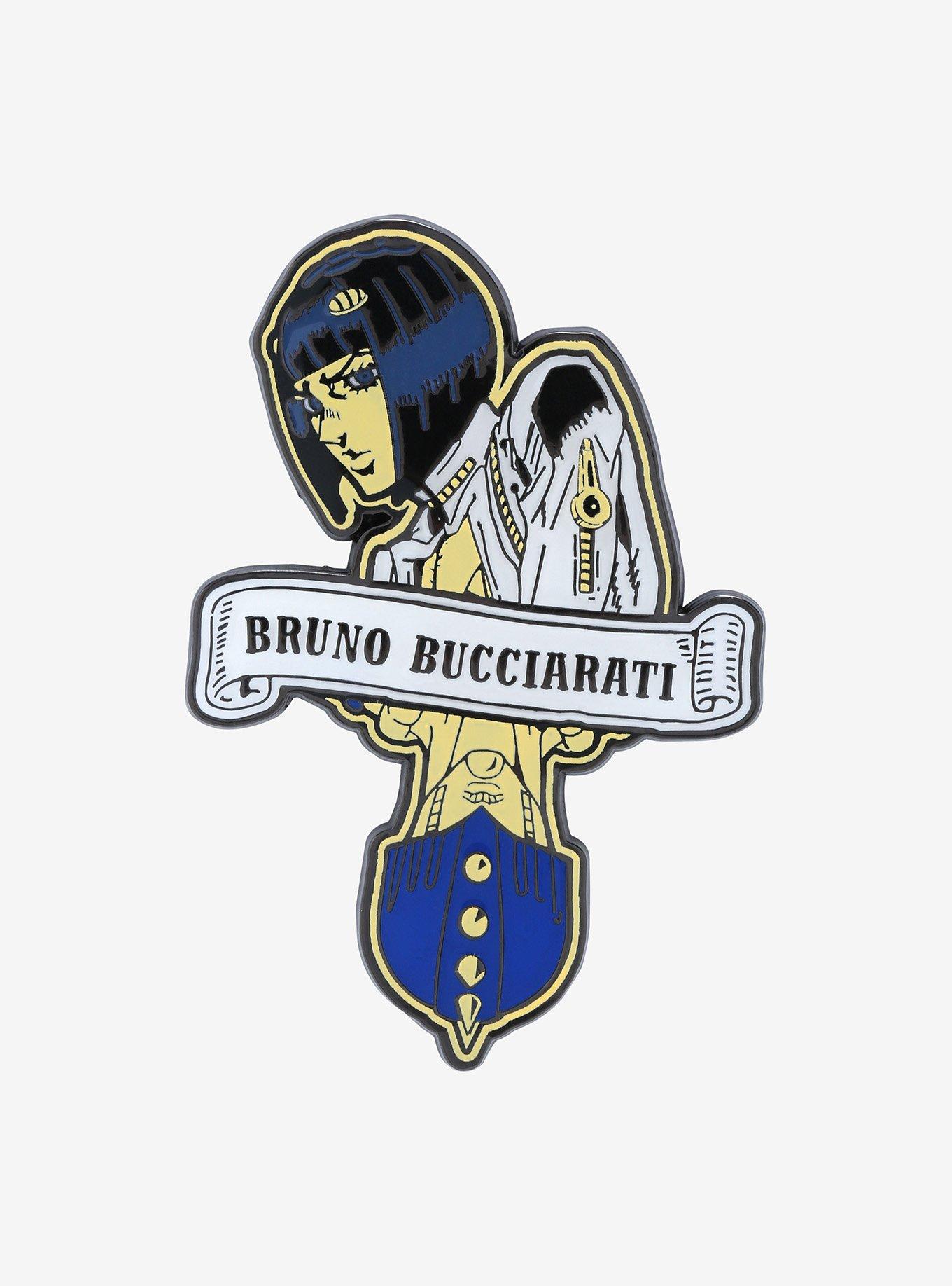 JoJo&rsquo;s Bizarre Adventure Bruno Bucciarati & Sticky Fingers Banner Enamel Pin - BoxLunch Exclusive, , hi-res