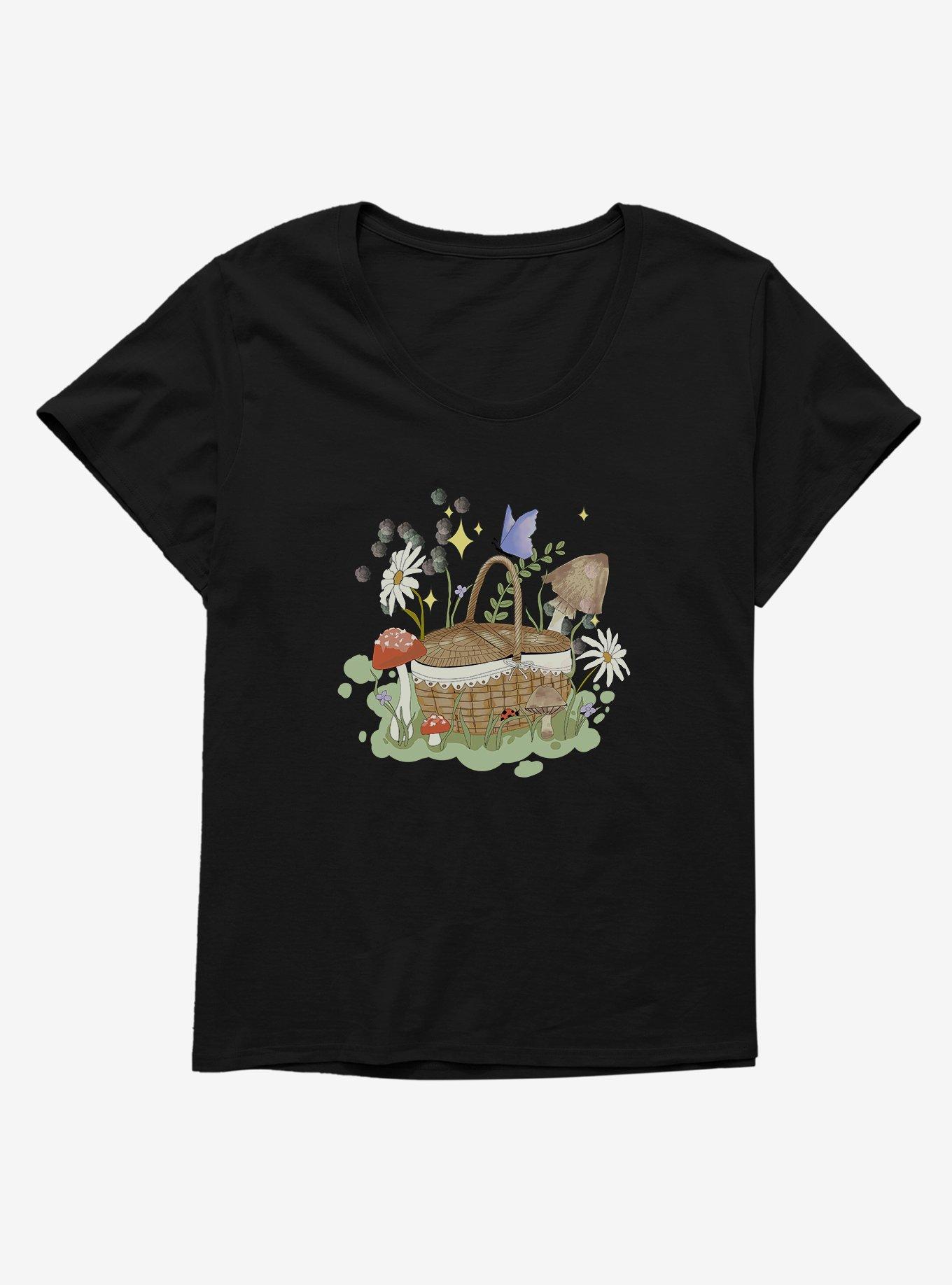 Cottagecore Picnic Basket Girls T-Shirt Plus
