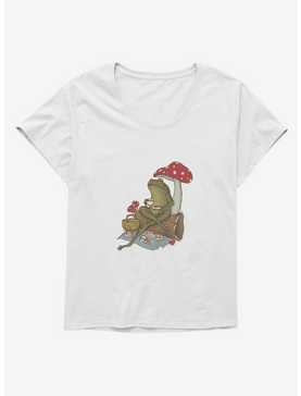 Cottagecore Froggy Tea Time Foggy Tea Time Girls T-Shirt Plus Size, , hi-res