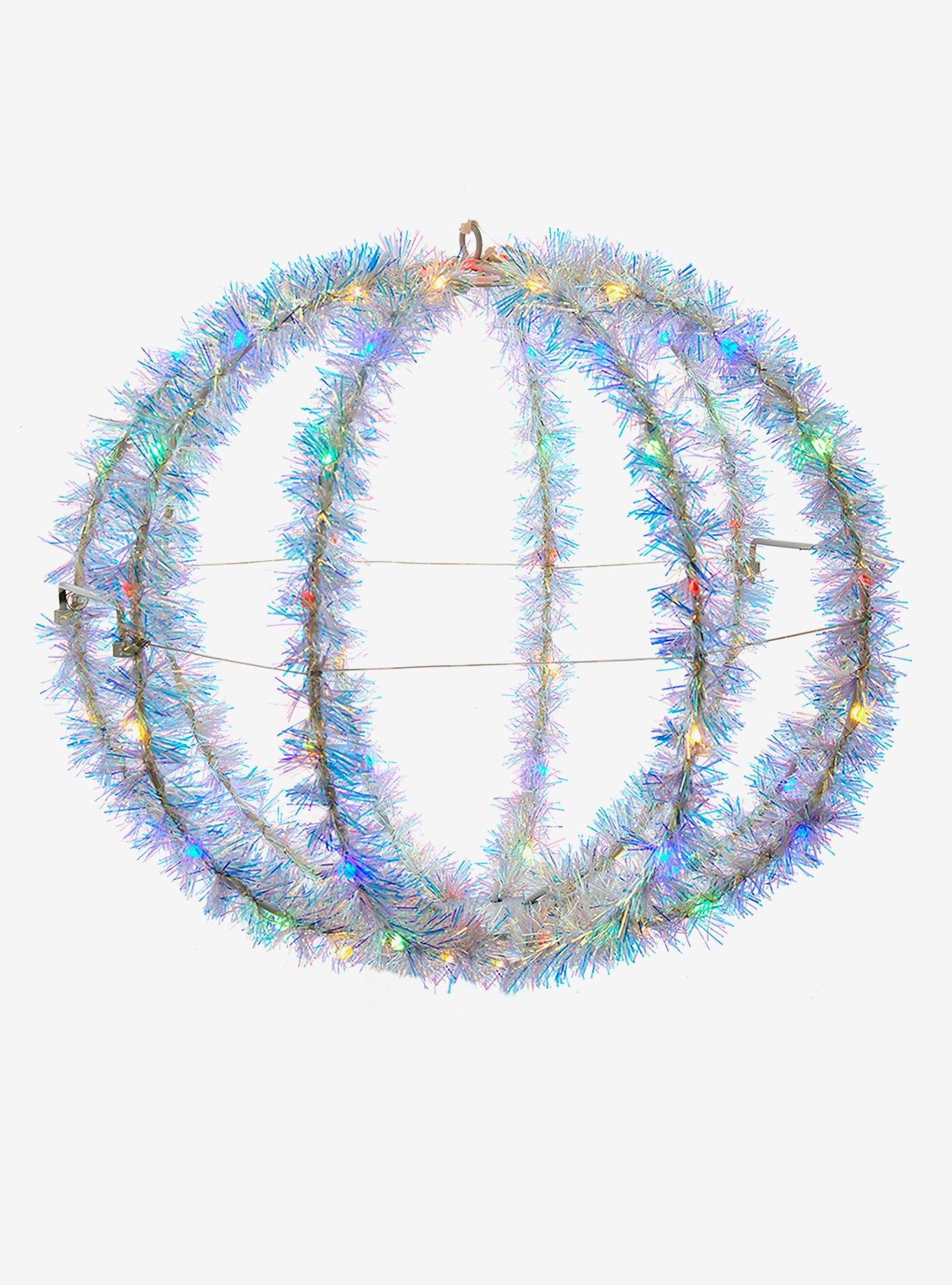 Multicolor Led Tinsel Foldable Sphere, , hi-res