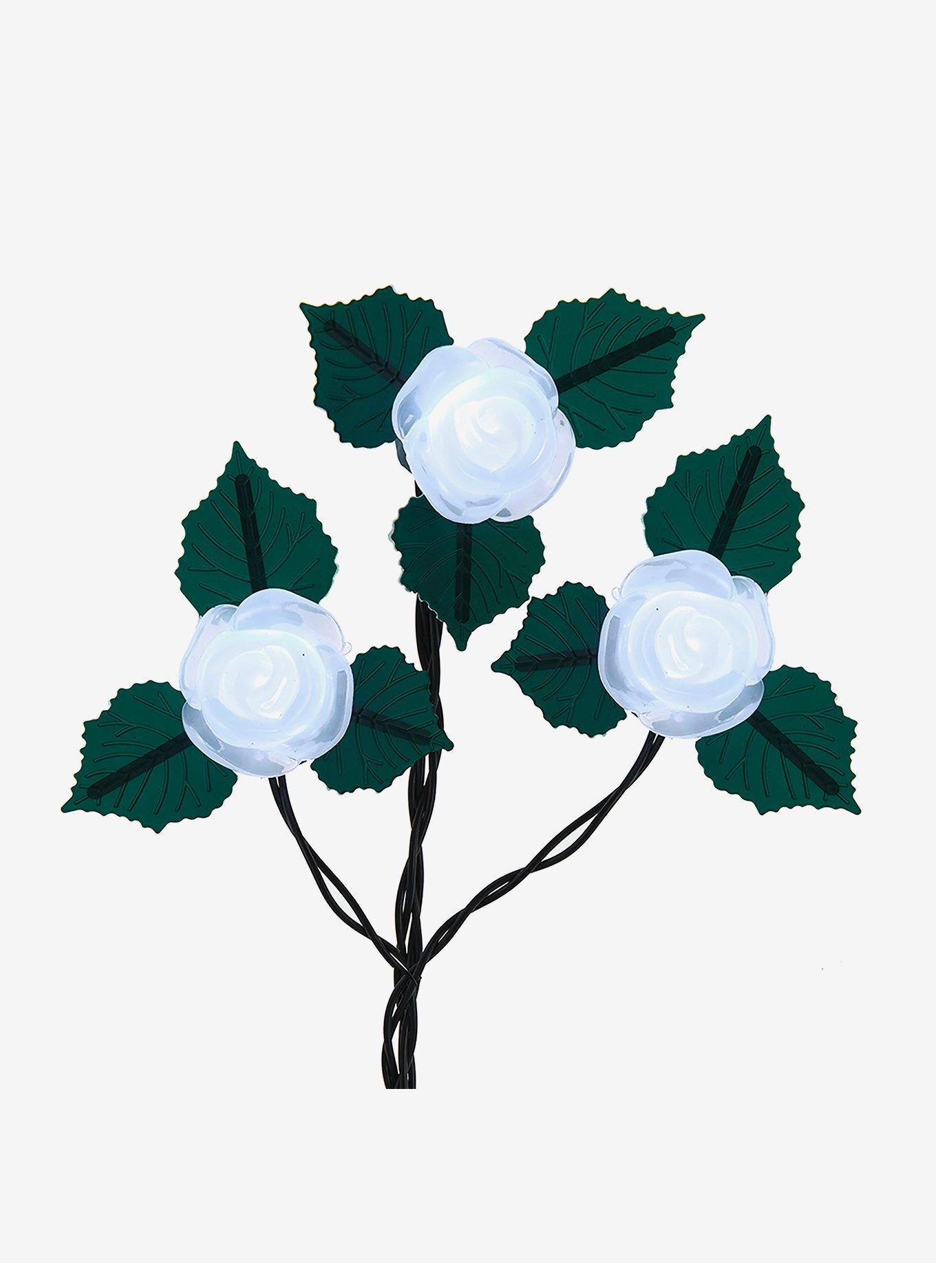 Ul 10 Light Cool White Frost White Rose Light Set, , hi-res