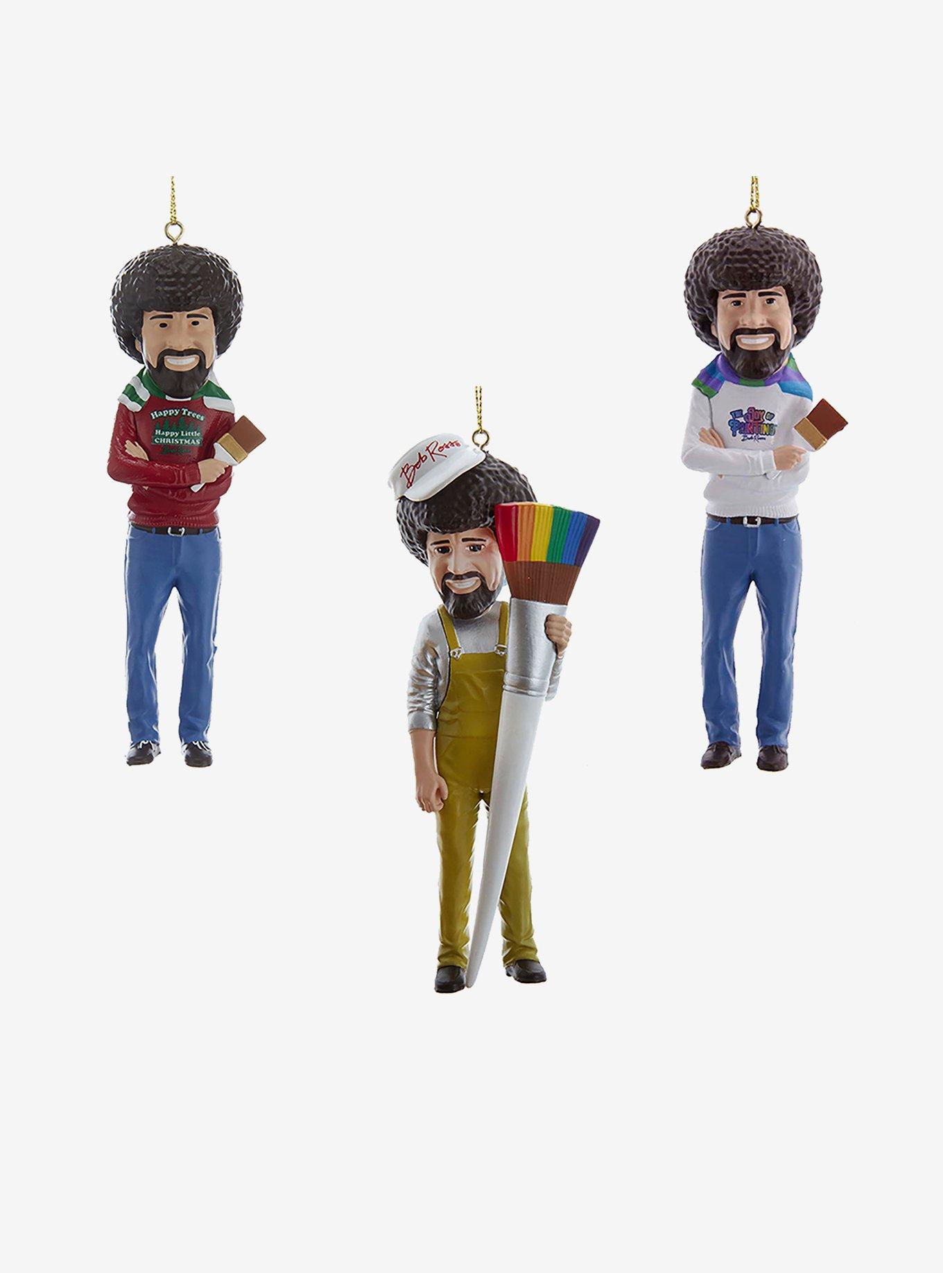 Bob Ross Blow Mold Ornaments 3 Pc Set, , hi-res