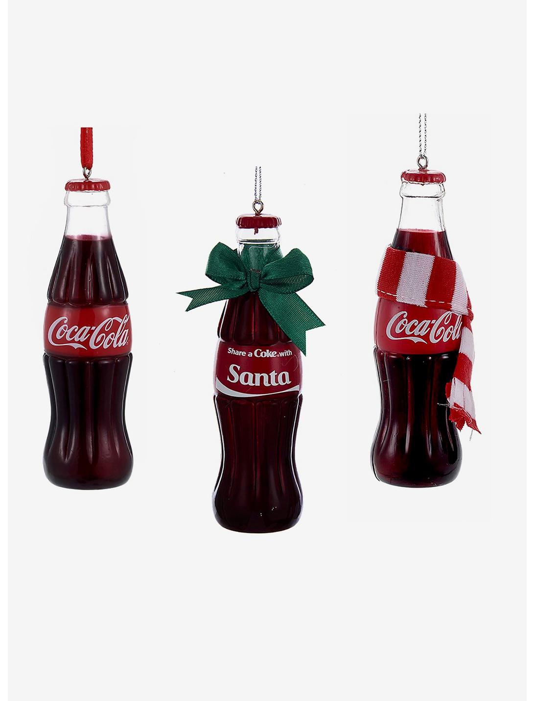 Coca Cola Bottle Blow Mold Ornaments 3 Pc Set, , hi-res