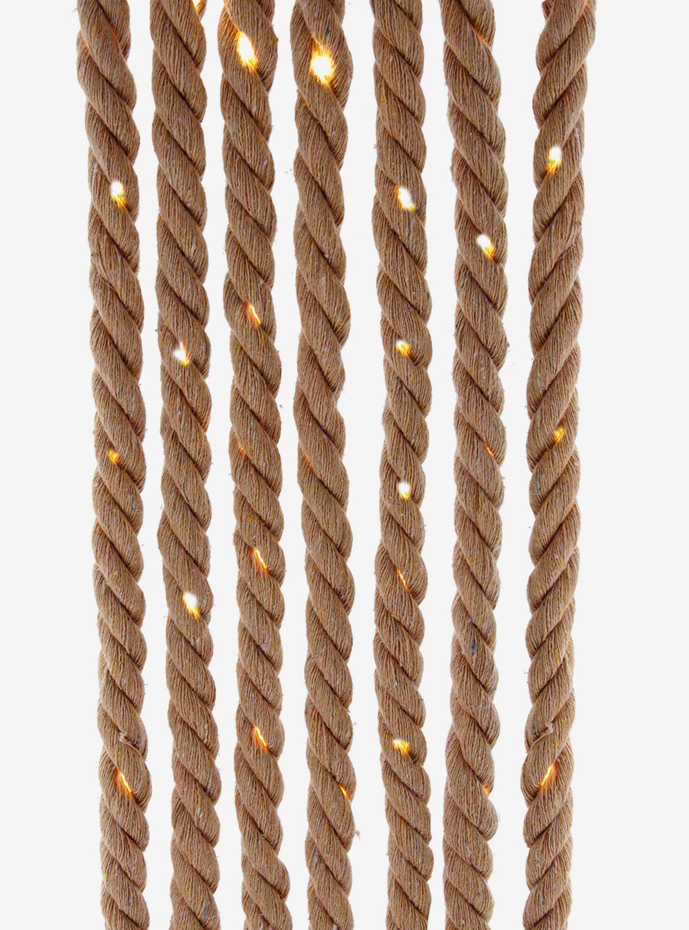Light Natural Brown Rope With Warm White Superbright Led Light Set, , hi-res