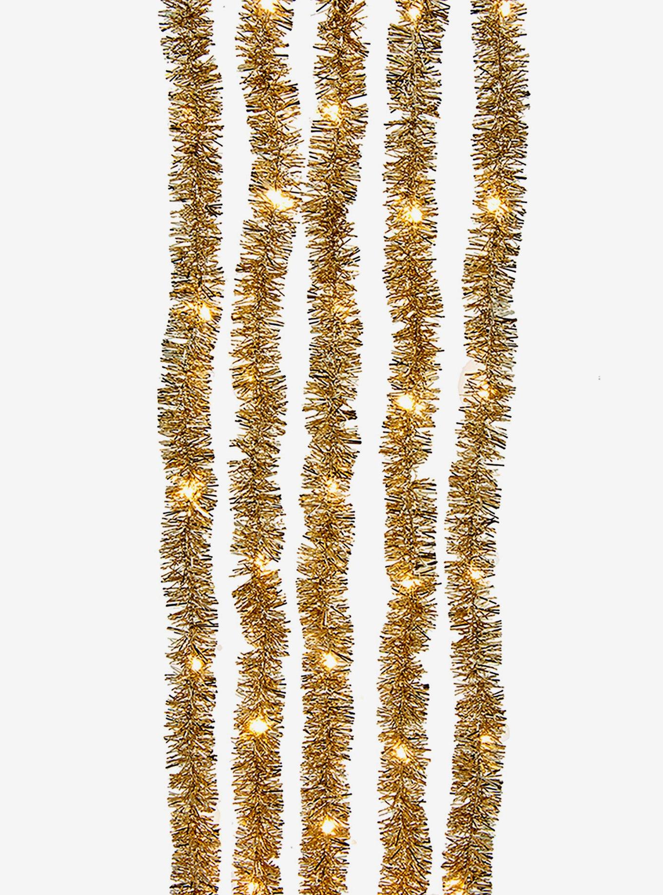 Light Warm White Champagne Led Tinsel Cascade Light Set, , hi-res