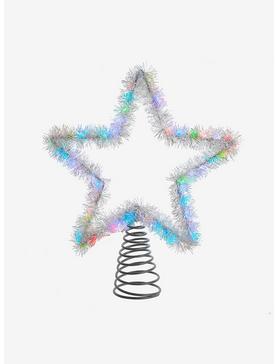 Tinsel Star Tree Topper With Rgb Led Lights, , hi-res