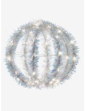 Warm White 8 inch Led Tinsel Foldable Sphere, , hi-res