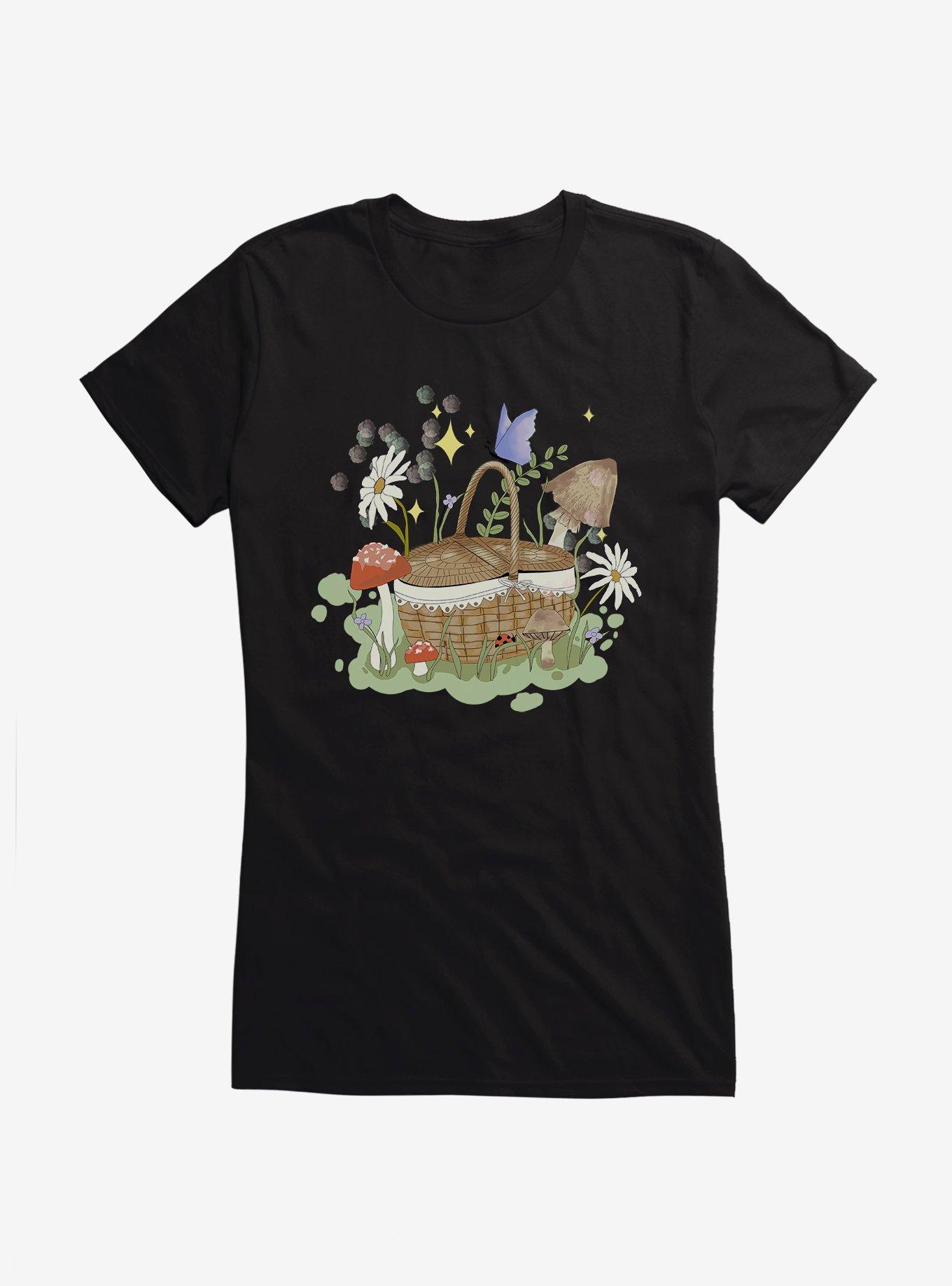 Cottagecore Picnic Basket Girls T-Shirt