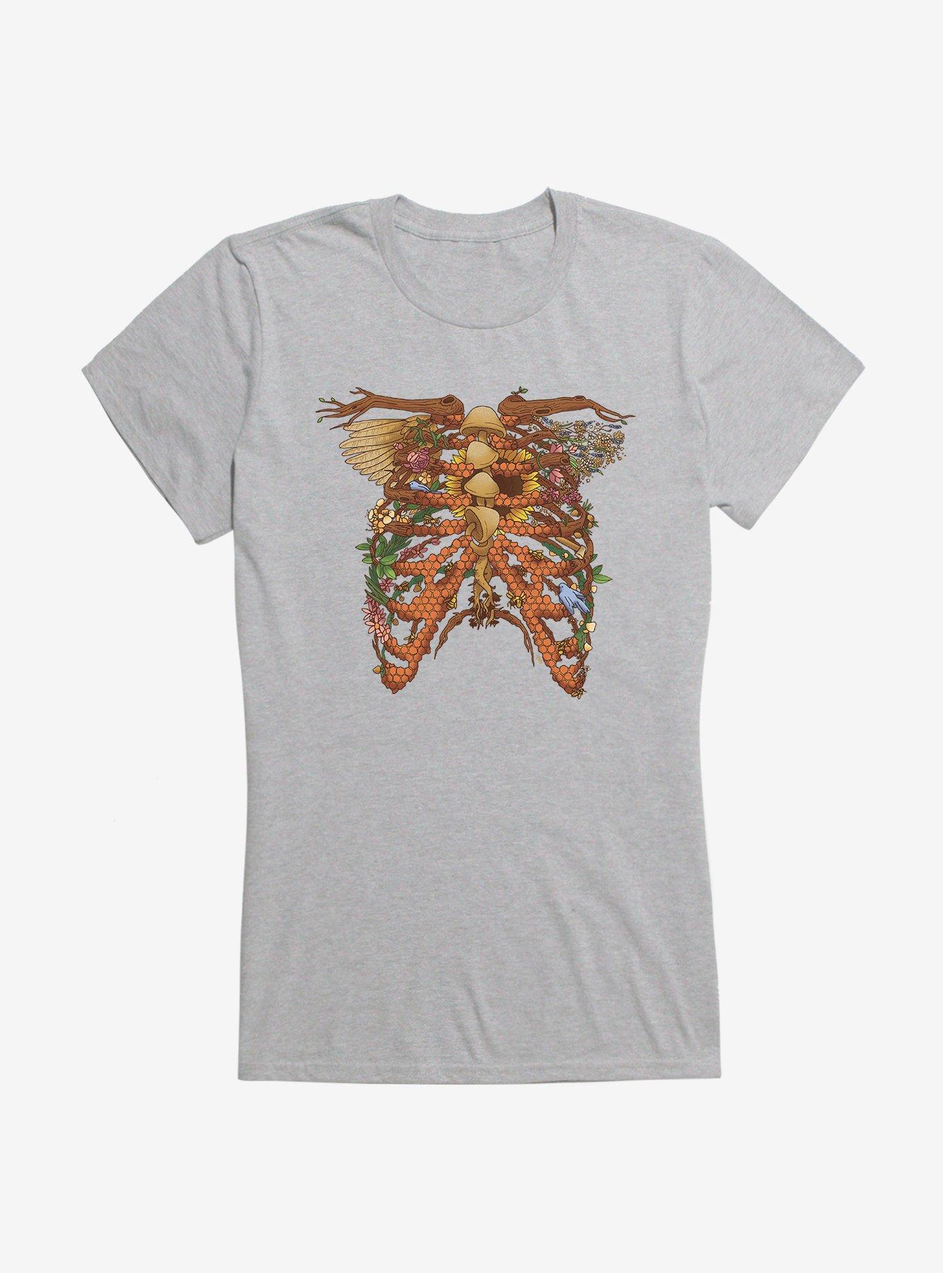 Cottage Core Michelle Gish Garden Inside Girls T-Shirt, HEATHER, hi-res