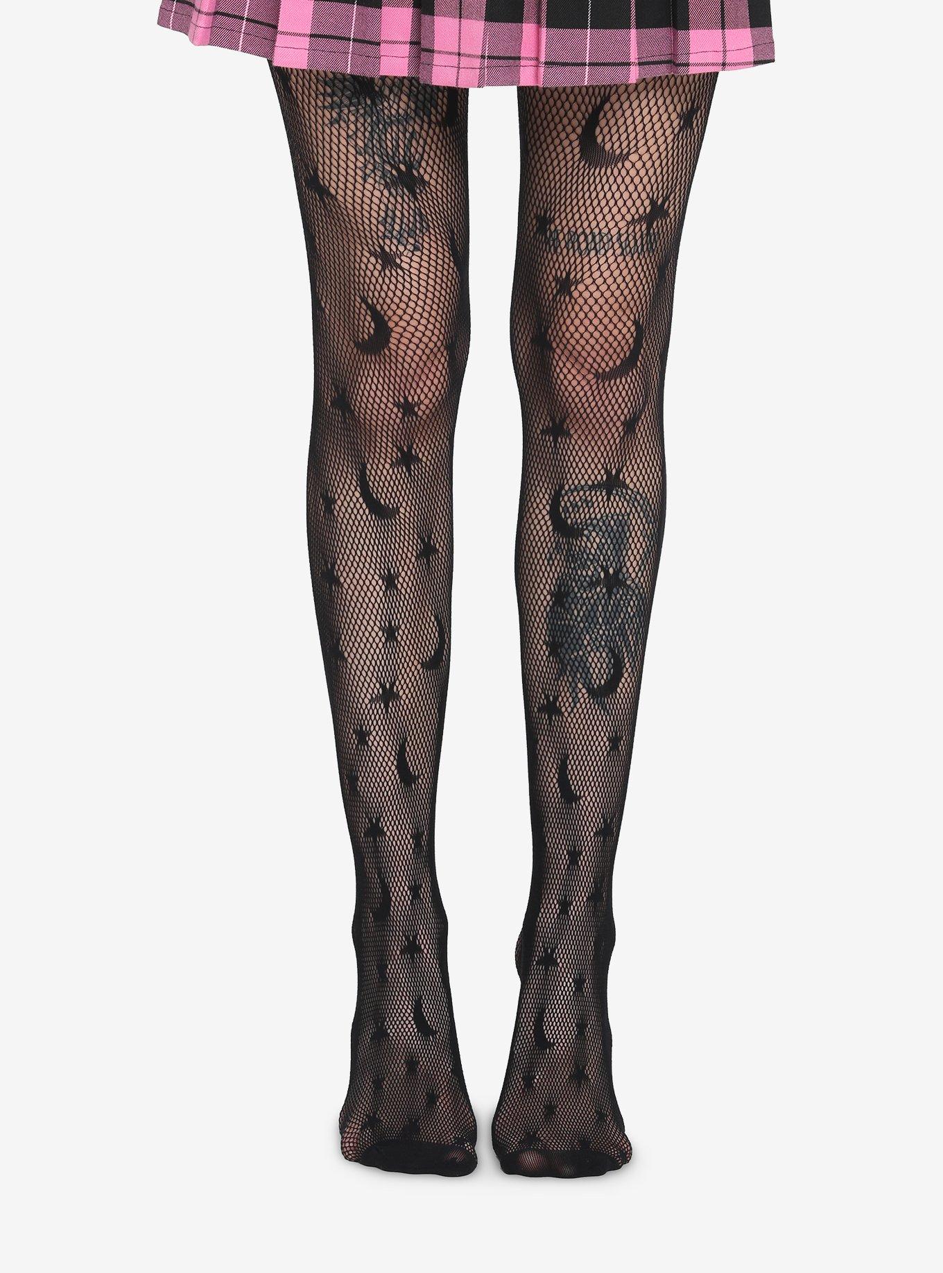 Hot Topic Rose Lace Fishnet Tights