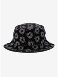 Black Celestial Embroidered Corduroy Bucket Hat, , hi-res