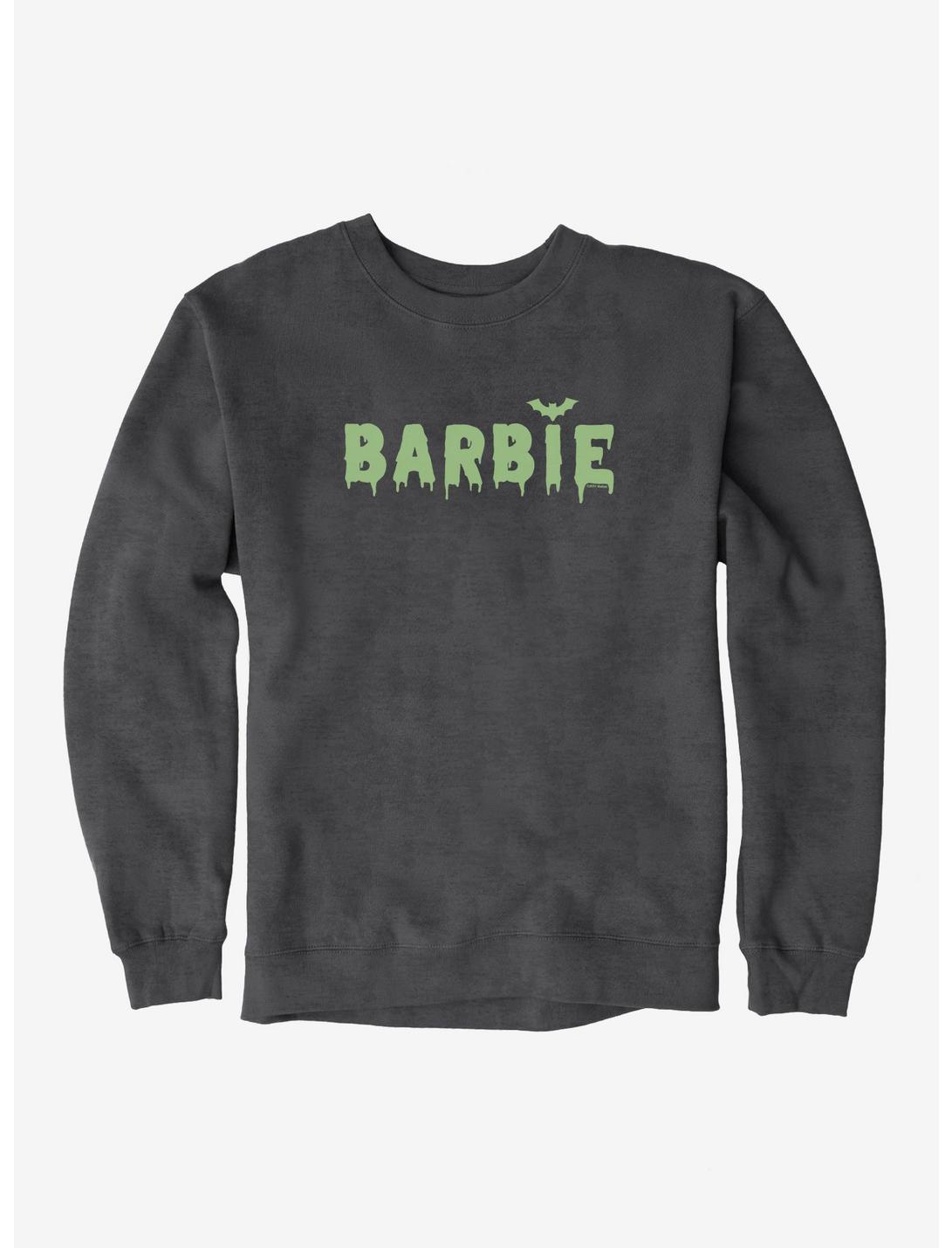 Barbie Haloween Drip Bat Logo Sweatshirt, CHARCOAL HEATHER, hi-res