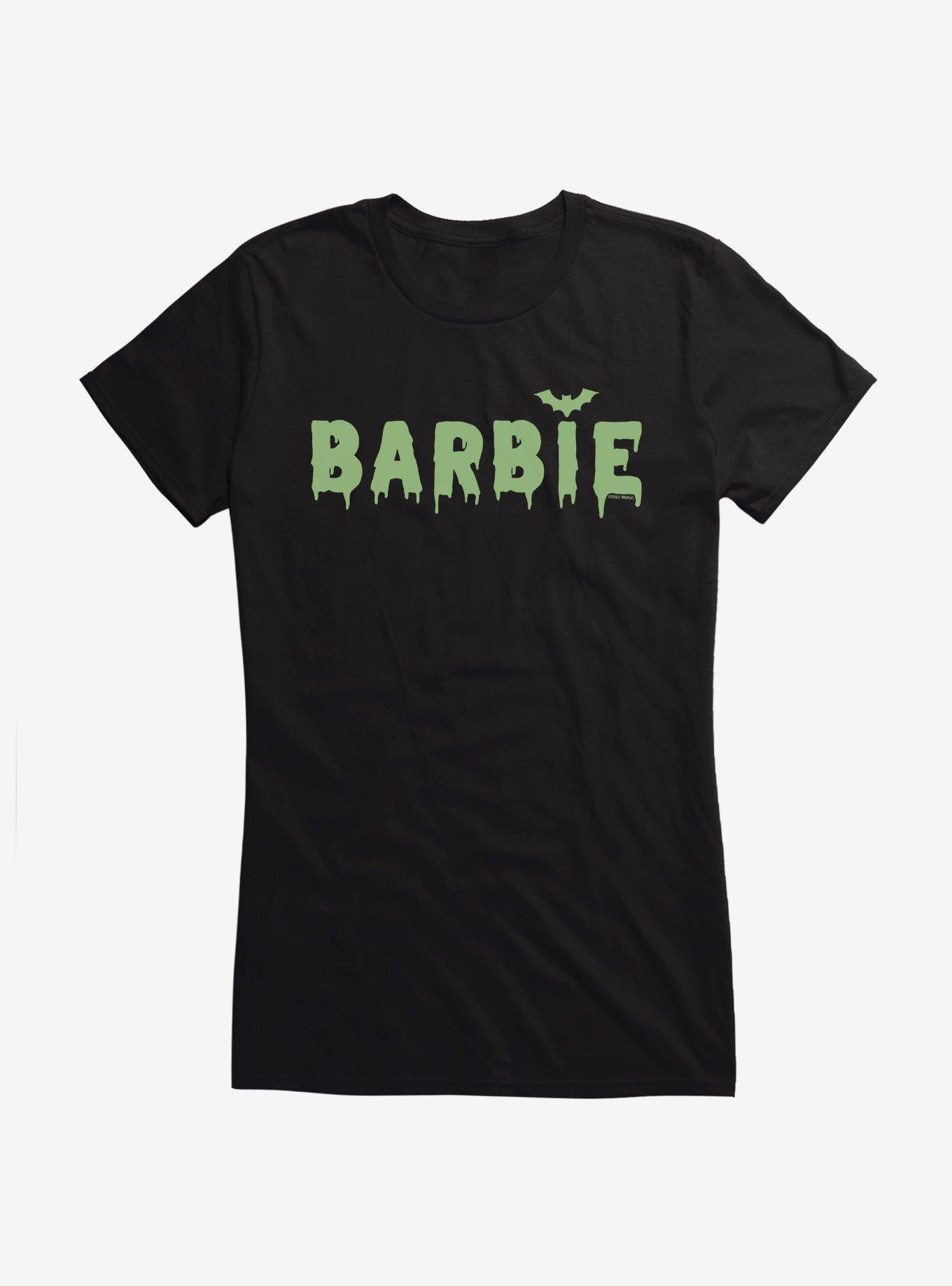Barbie Haloween Drip Bat Logo Girls T-Shirt, BLACK, hi-res