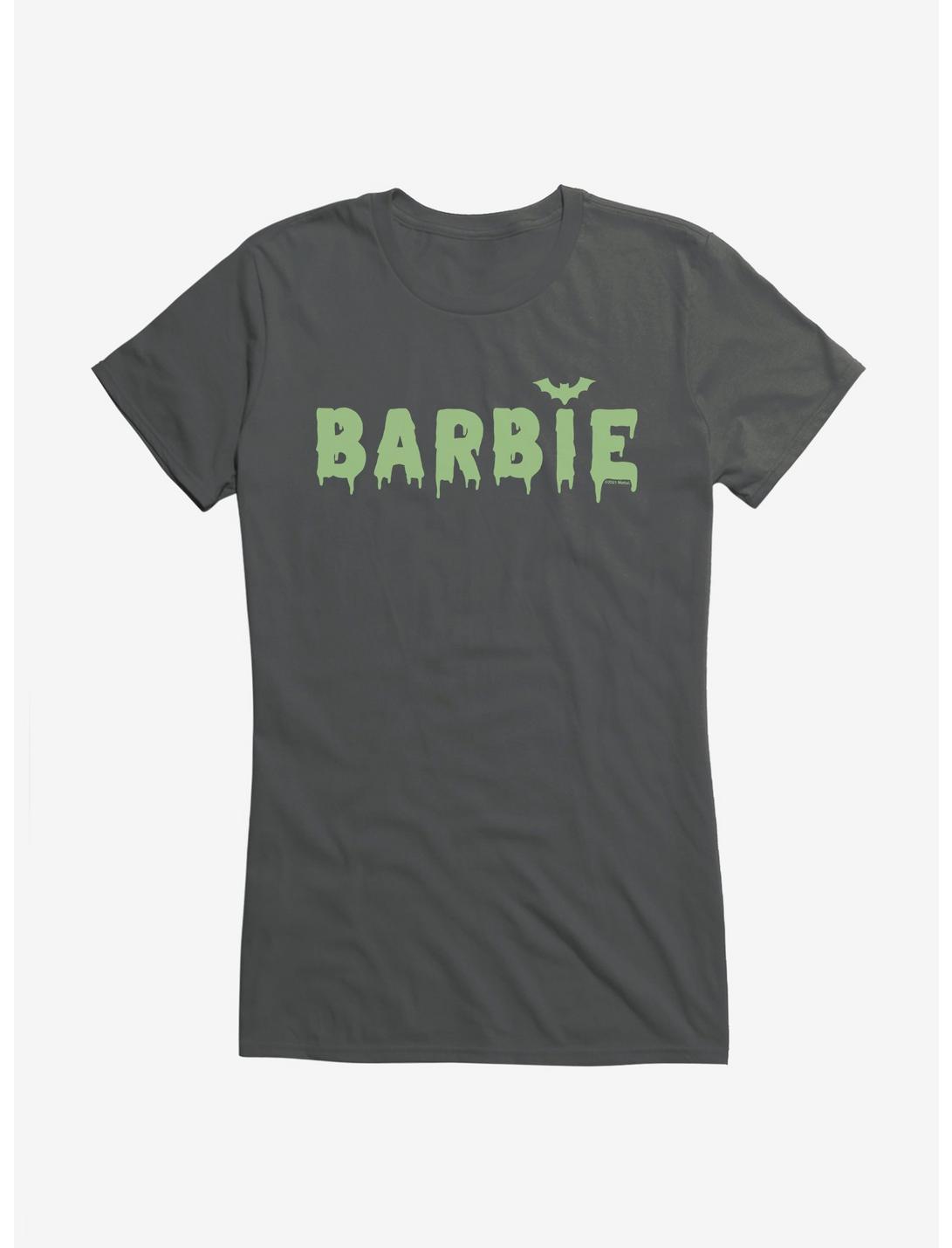 Barbie Haloween Drip Bat Logo Girls T-Shirt, CHARCOAL, hi-res