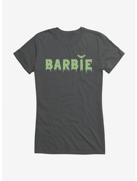 Barbie Haloween Drip Bat Logo Girls T-Shirt, CHARCOAL, hi-res