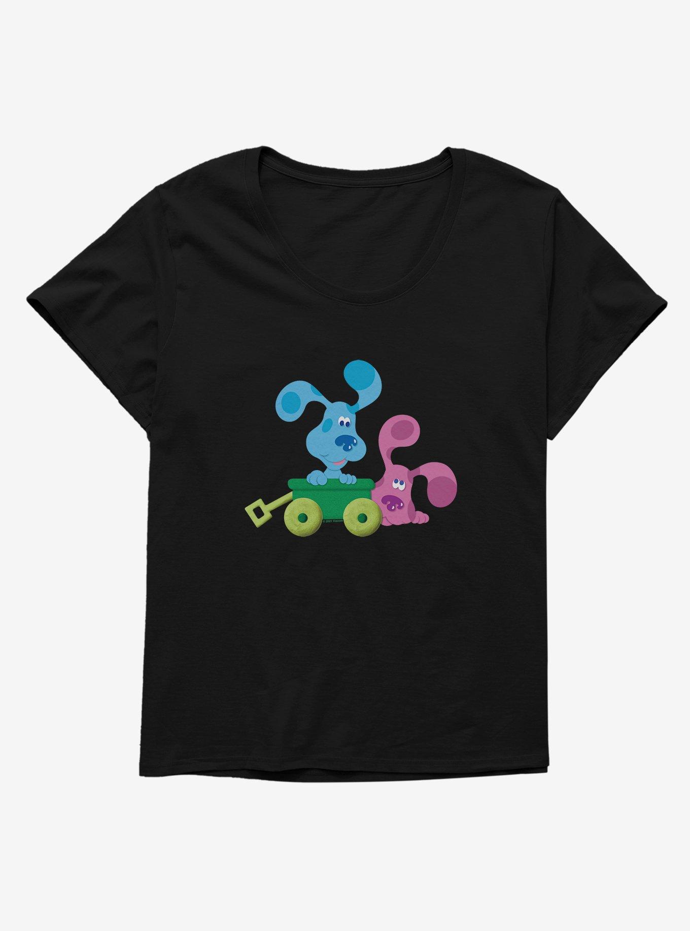Blue's Clues Magenta And Blue Wagon Ride Womens T-Shirt Plus Size, , hi-res