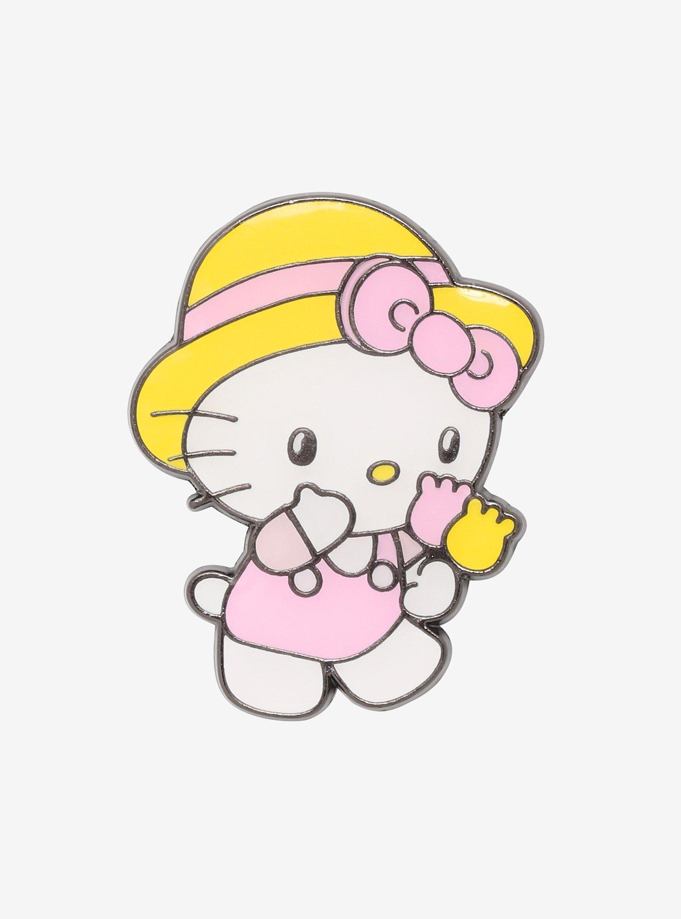 Hello Kitty Enamel Pin Sanrio for Lapel Backpacks Bags Pink Flower A100
