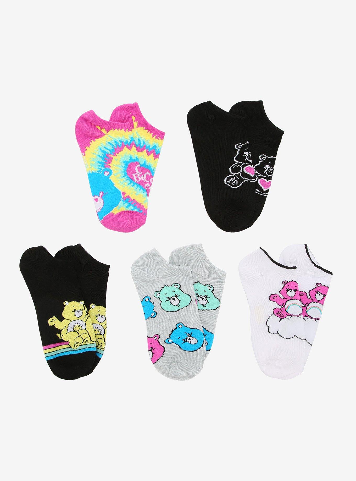 Care Bears Retro No-Show Socks 5 Pair, , hi-res