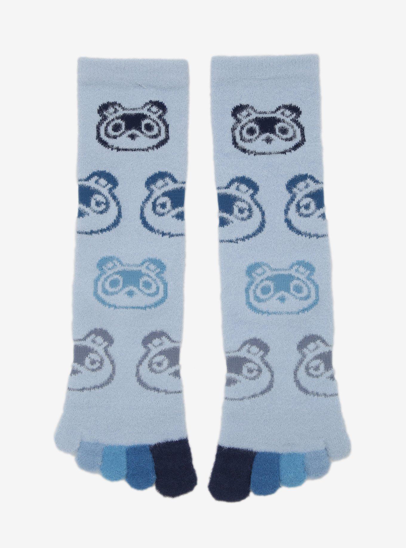 Animal Crossing: New Horizons Nook Fuzzy Toe Crew Socks | Hot Topic