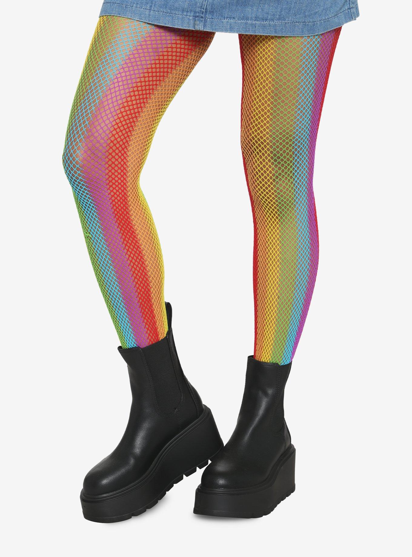 Rainbow fishnet stockings best sale