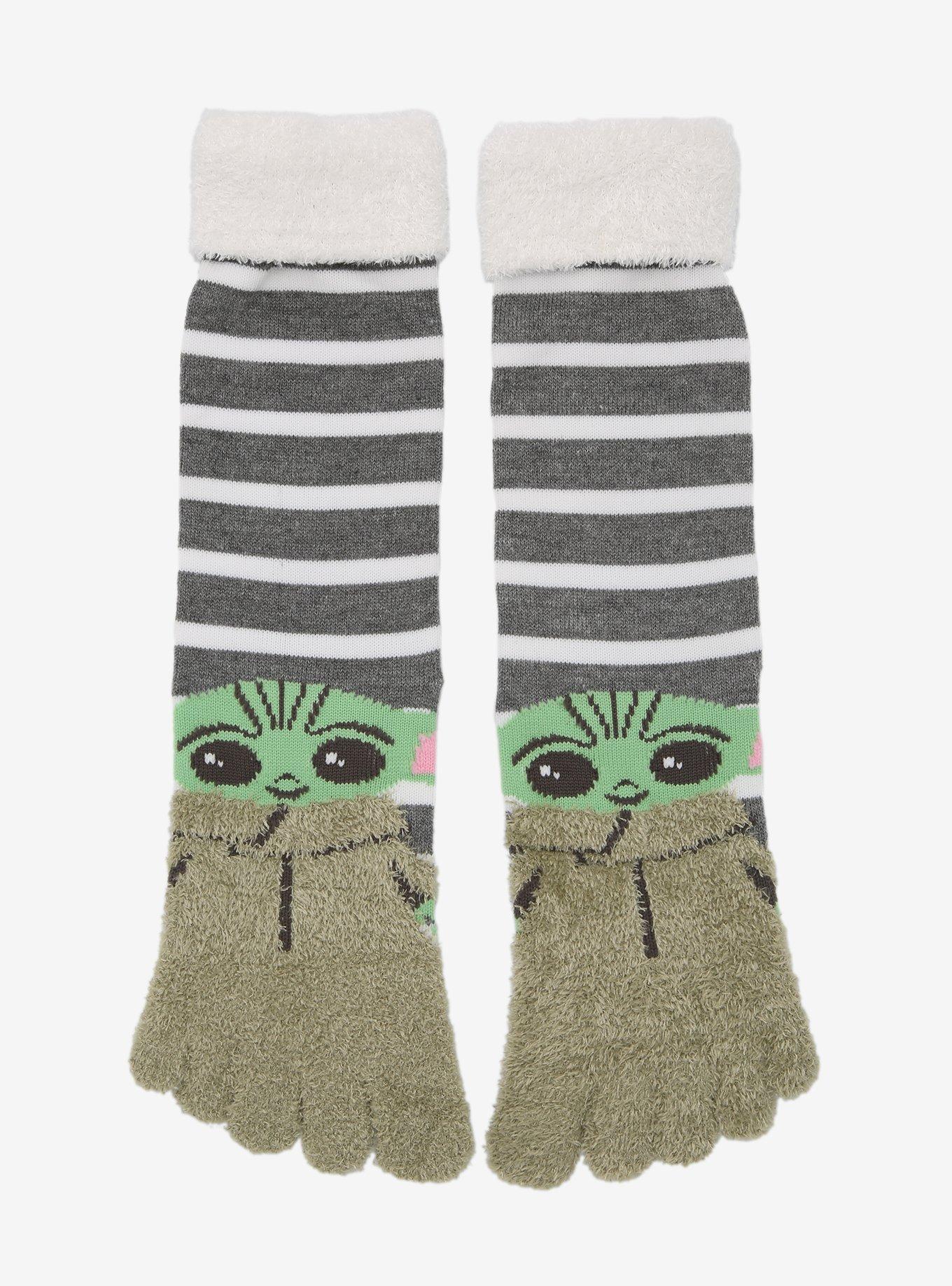 Star Wars The Mandalorian The Child Fuzzy Toe Crew Socks, , hi-res