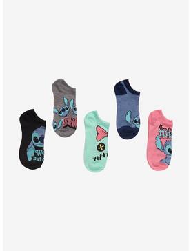 Disney Lilo & Stitch Face No-Show Socks 5 Pair, , hi-res