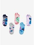 Disney Lilo & Stitch Chibi Stripes No-Show Socks 5 Pair, , hi-res