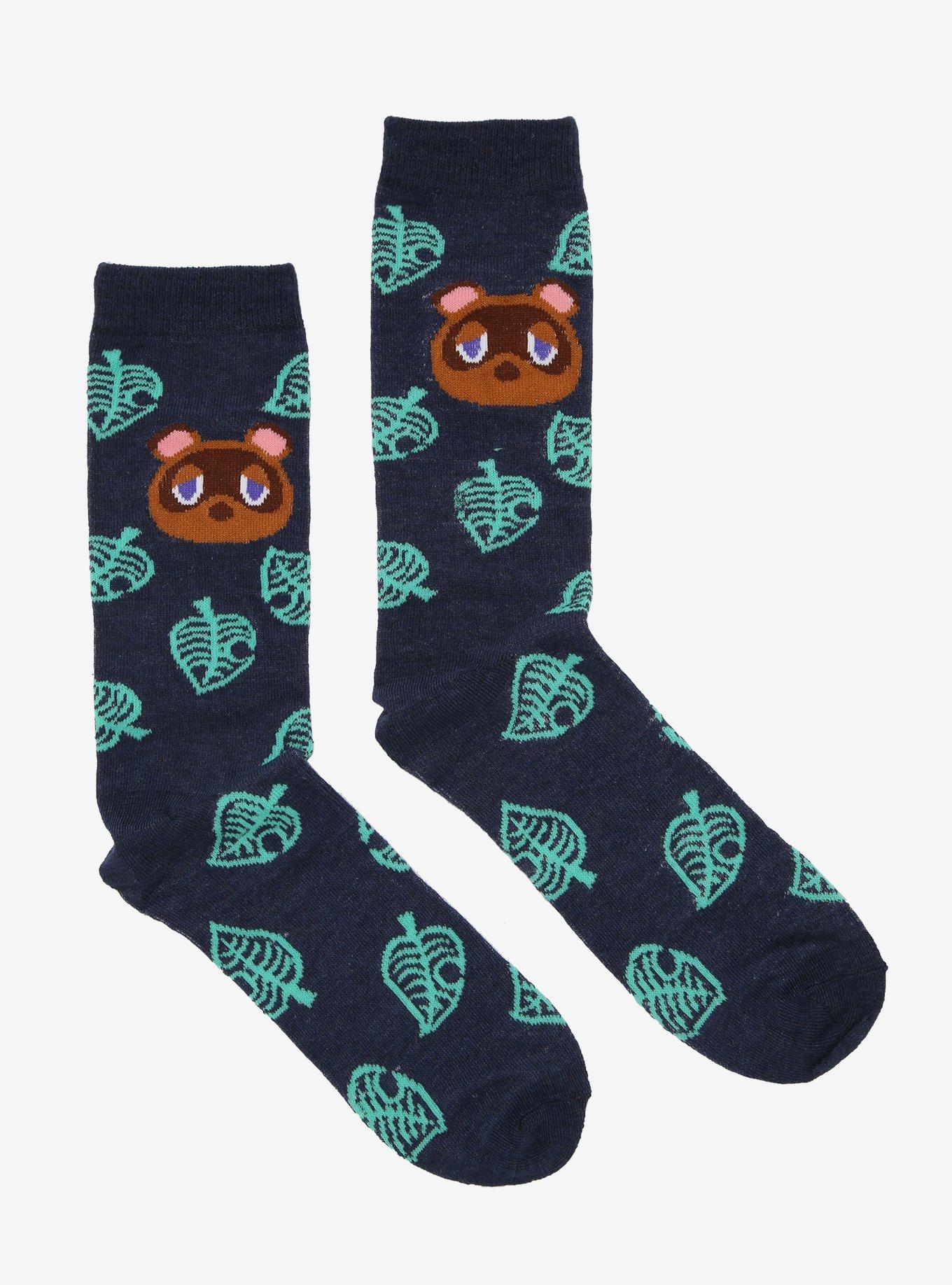 Animal Crossing: New Horizons Tom Nook Leaf Crew Socks, , hi-res