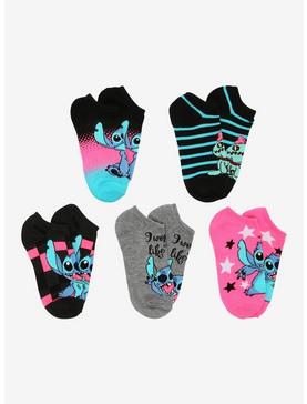 Disney Lilo & Stitch Retro No-Show Socks 5 Pair, , hi-res
