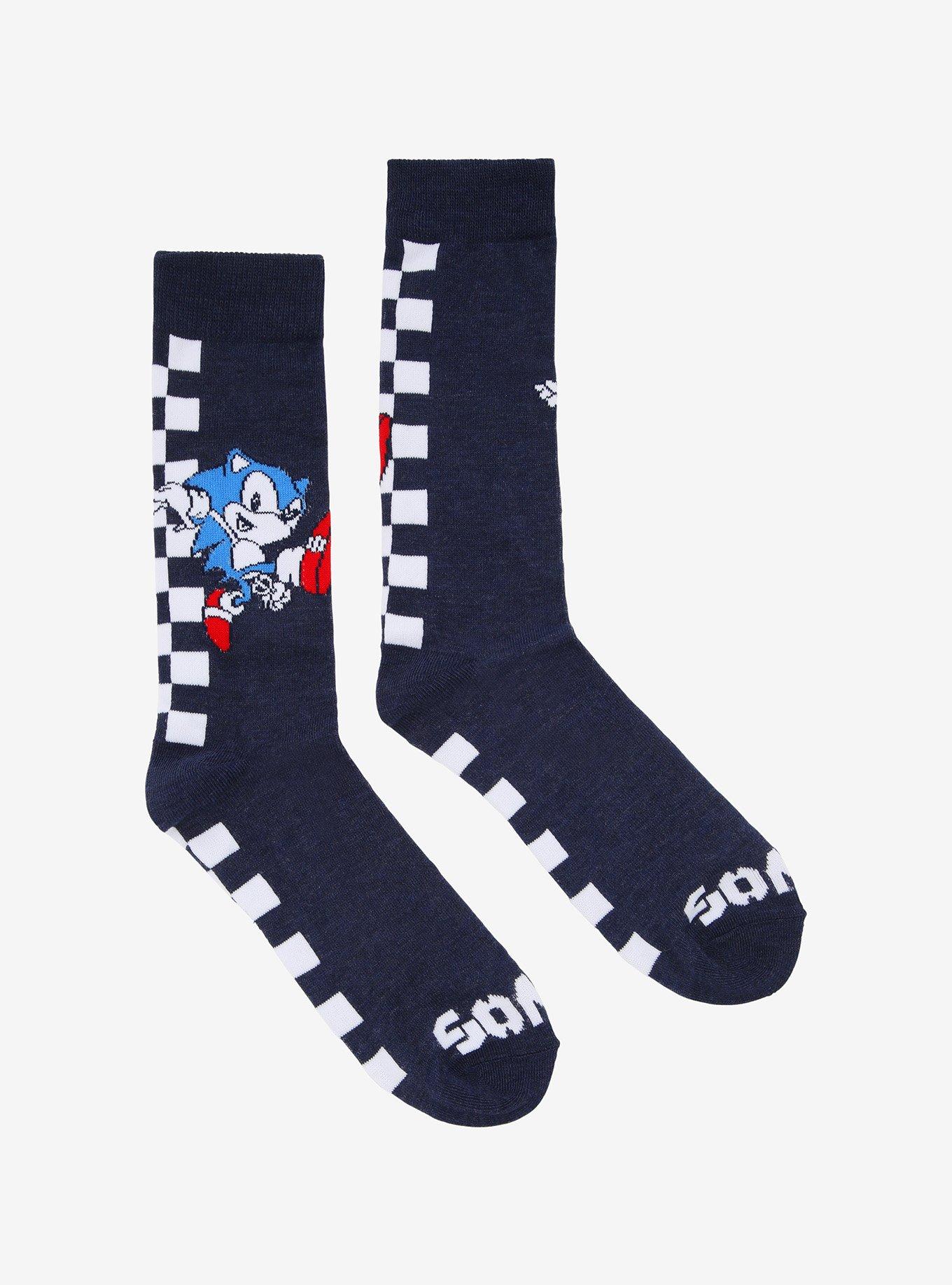 Sonic The Hedgehog Checkered Crew Socks, , hi-res