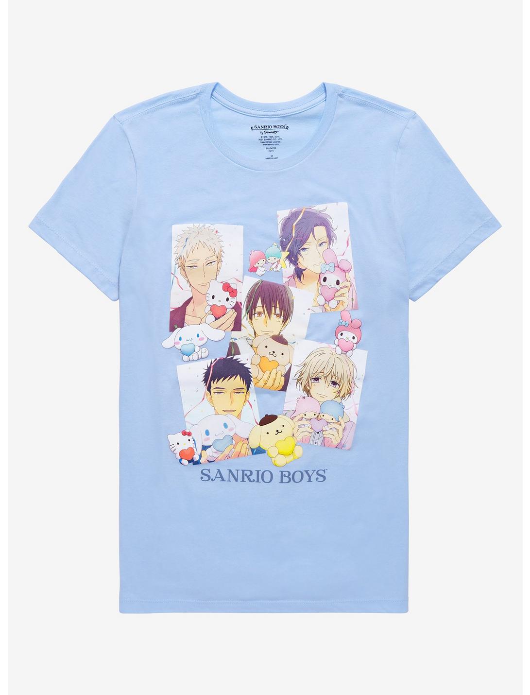 Sanrio Boys Group Collage T-Shirt, BLACK, hi-res