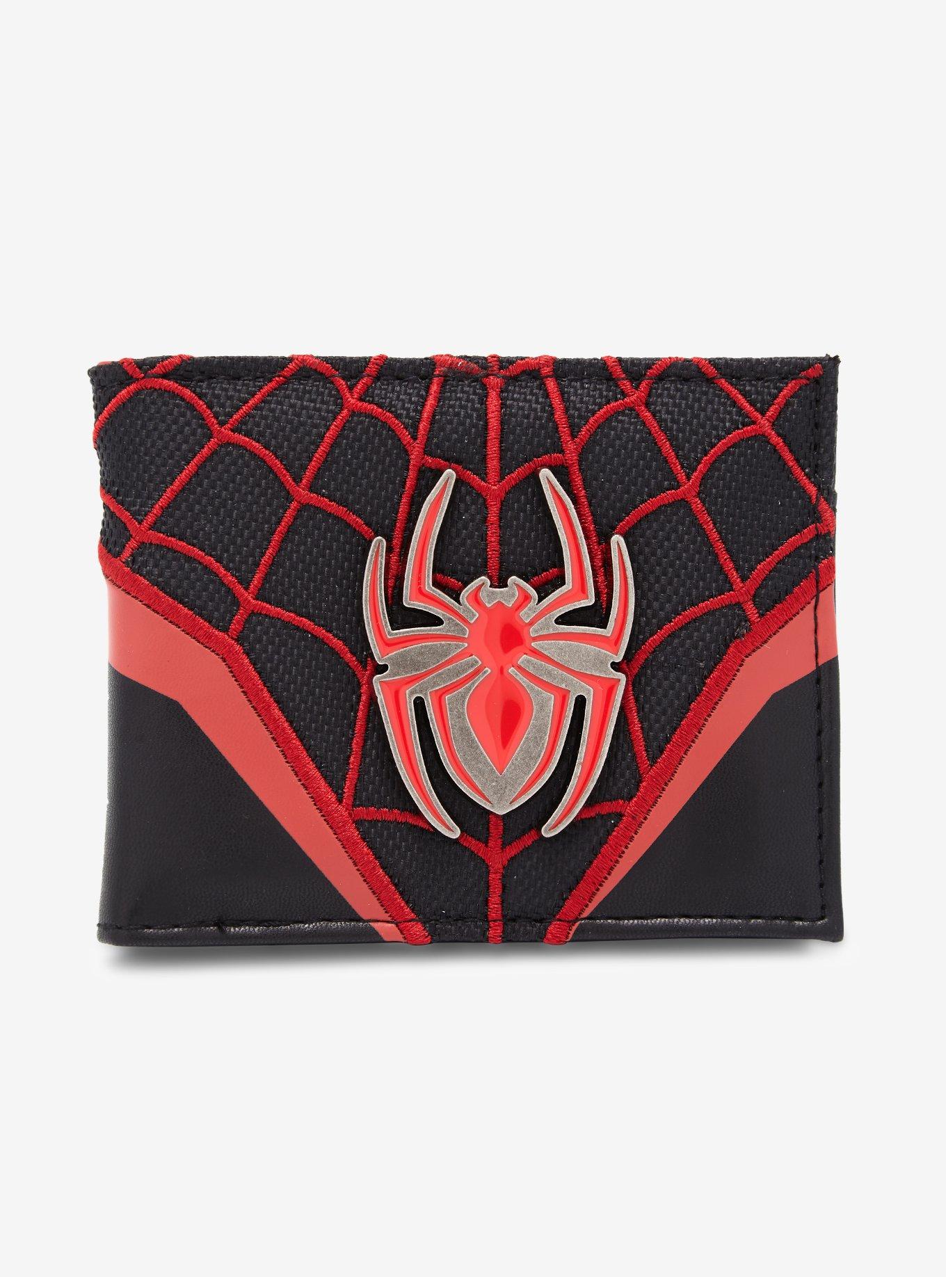 Marvel Spider-Man Miles Morales Spider Logo Embroidered Bifold Wallet ...