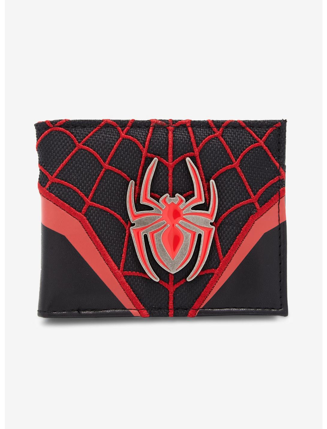 Marvel Spider-Man Miles Morales Spider Logo Embroidered Bifold Wallet - BoxLunch Exclusive, , hi-res