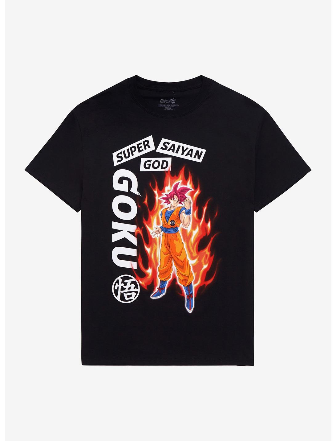 Dragon Ball Super Goku Super Saiyan God T-Shirt, BLACK, hi-res