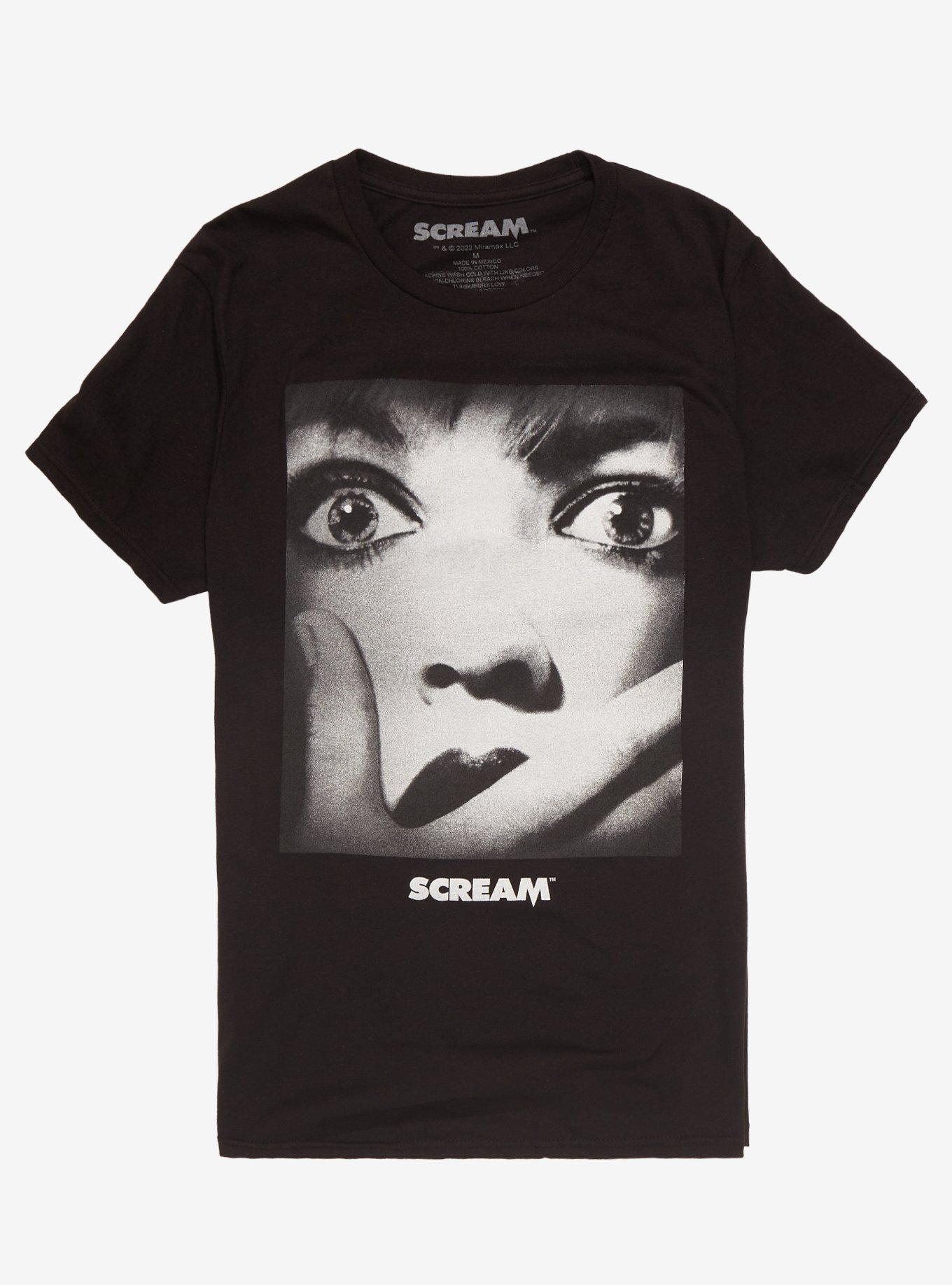 Scream Movie Poster Quote T-Shirt, BLACK, hi-res