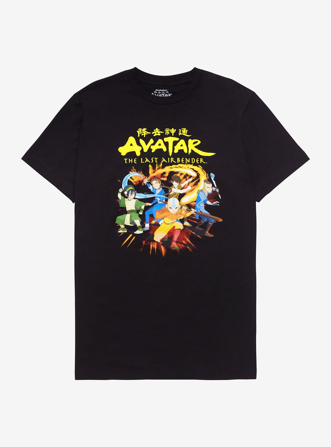  Nickelodeon Graphic Tees Avatar The Last Airbinder Mens Shirts  - Avatar The Last Airbinder T Shirt - Mens T Shirt (Small) Black : Clothing,  Shoes & Jewelry