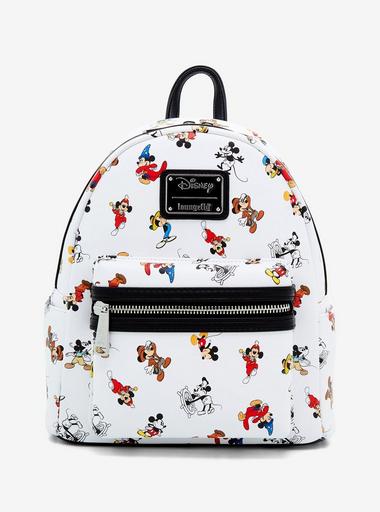 Loungefly Disney Mickey Mouse Outfits Allover Print Mini Backpack BoxLunch Exclusive BoxLunch