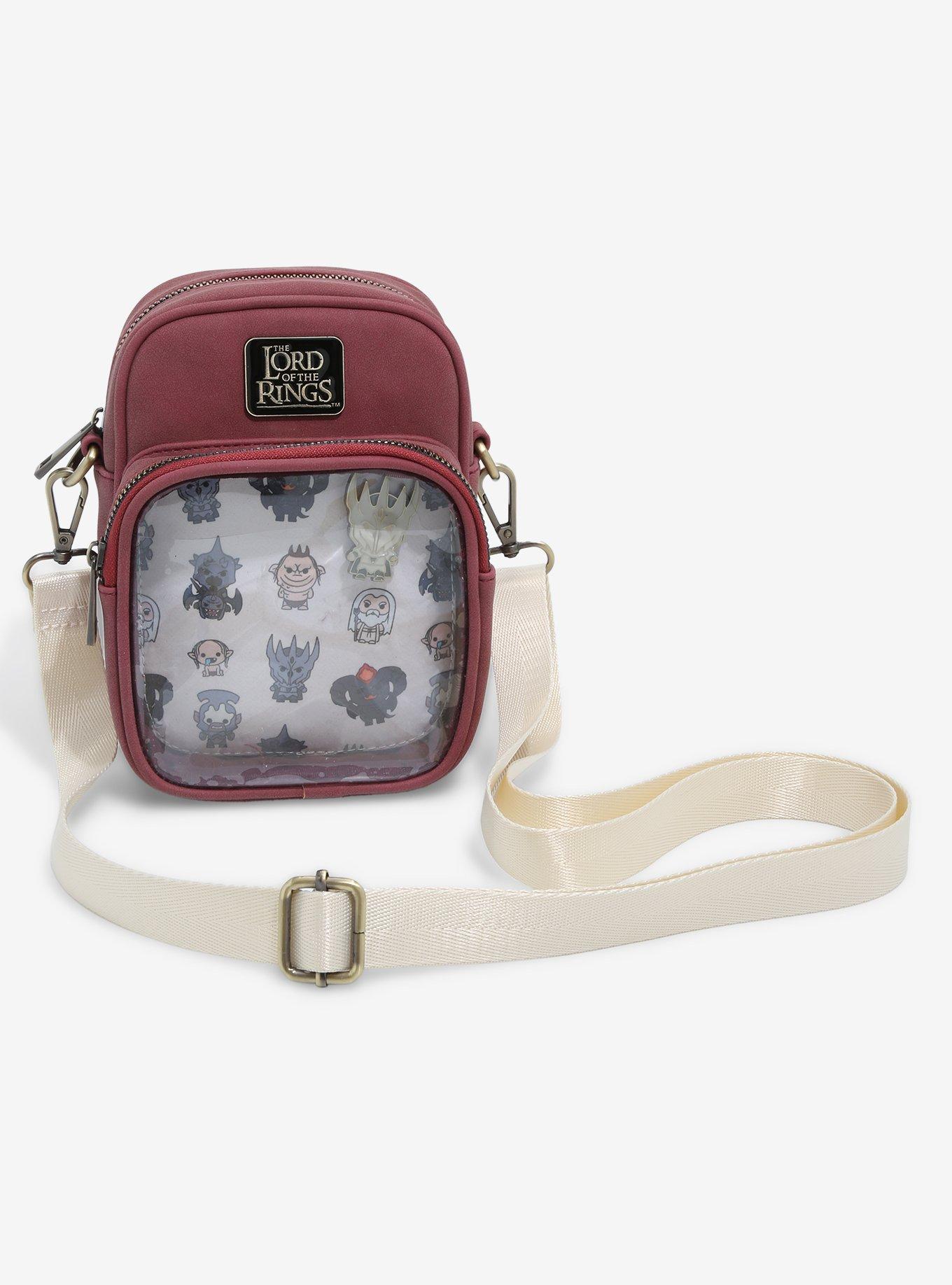 The Lord of the Rings Chibi Villains Allover Print Pin Collector Crossbody Bag - BoxLunch Exclusive , , hi-res