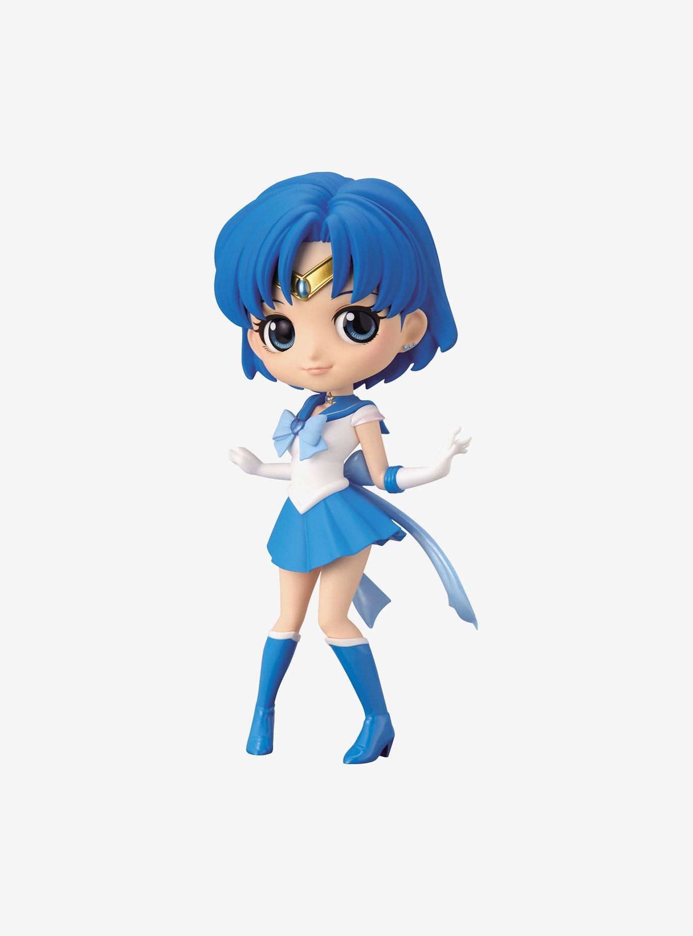 Banpresto Sailor Moon Eternal Q Posket Super Sailor Mercury (Ver. A) Figure, , hi-res