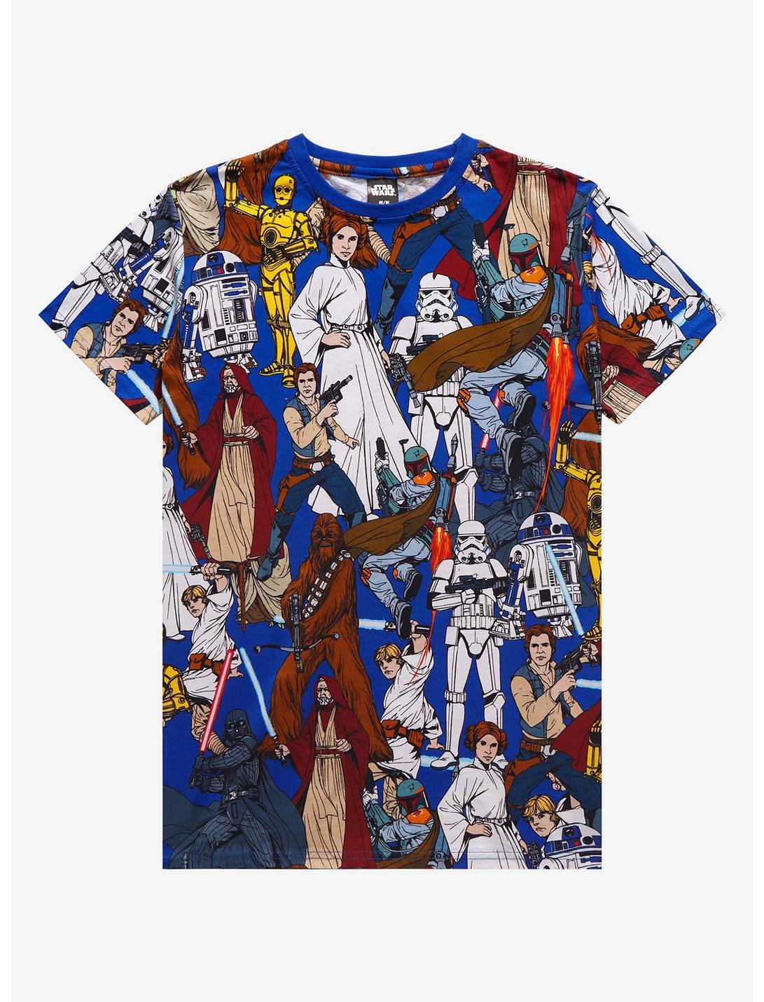 Plus Size Cakeworthy Star Wars Classic Characters T-Shirt - BoxLunch Exclusive, MULTI, hi-res