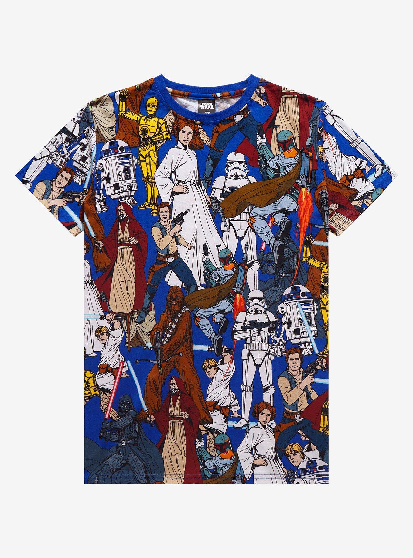 Cakeworthy Star Wars Classic Characters T-Shirt - BoxLunch Exclusive, MULTI, hi-res