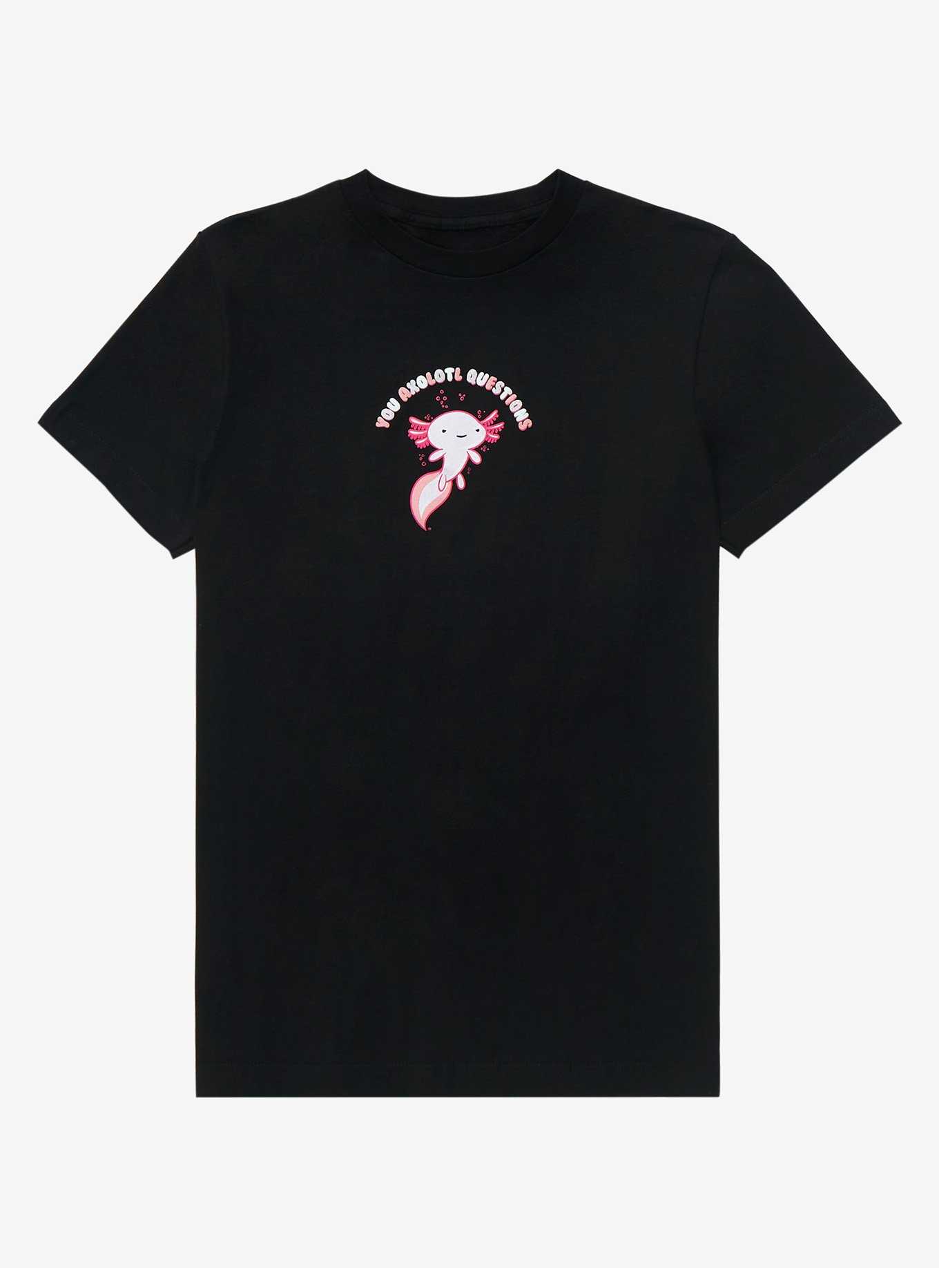 Chibi Axolotl Questions Women's T-Shirt - BoxLunch Exclusive, , hi-res