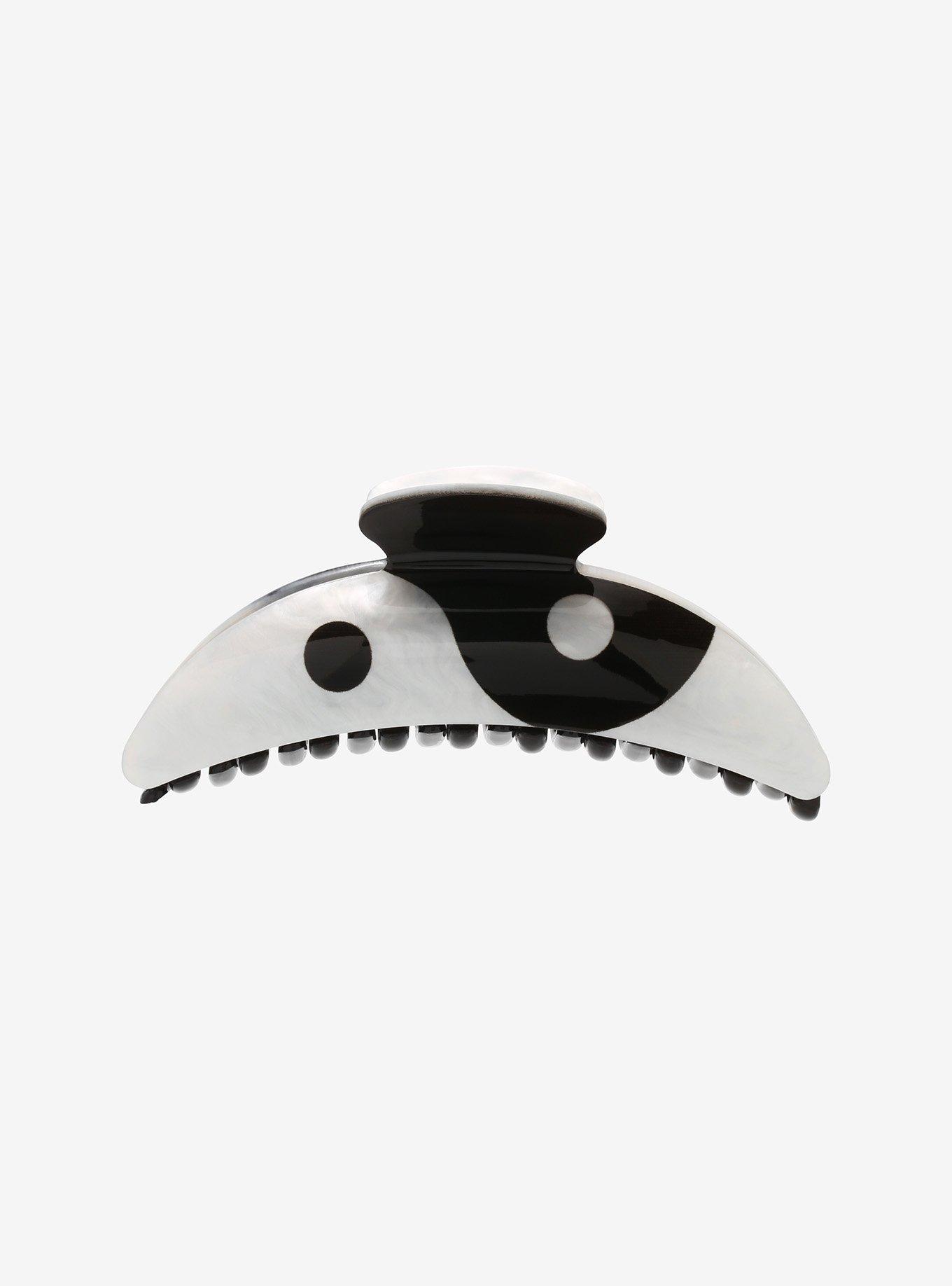 Black & White YinYang Large Claw Hair Clip Hot Topic